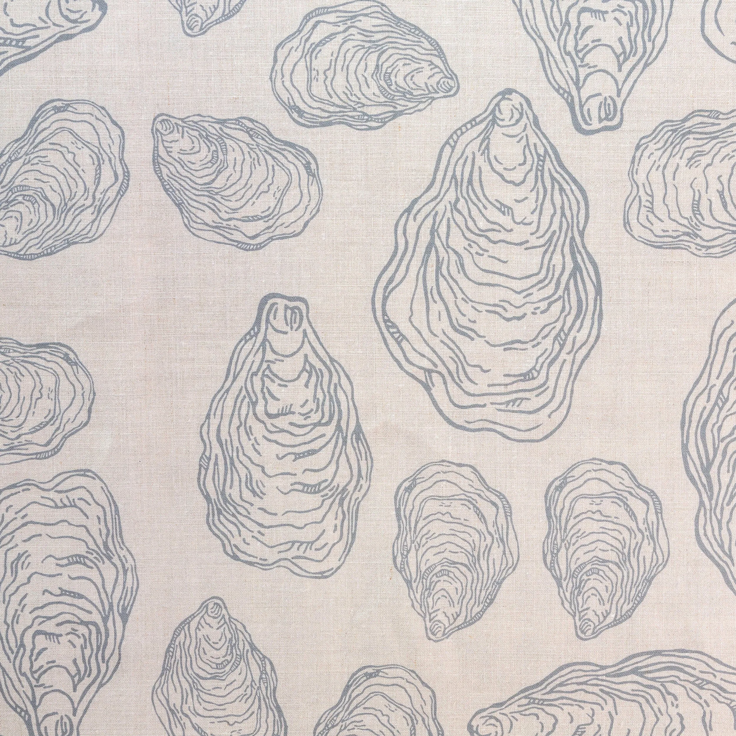 Oyster Shell Fabric - Cape Cod Grey on Belgian Linen