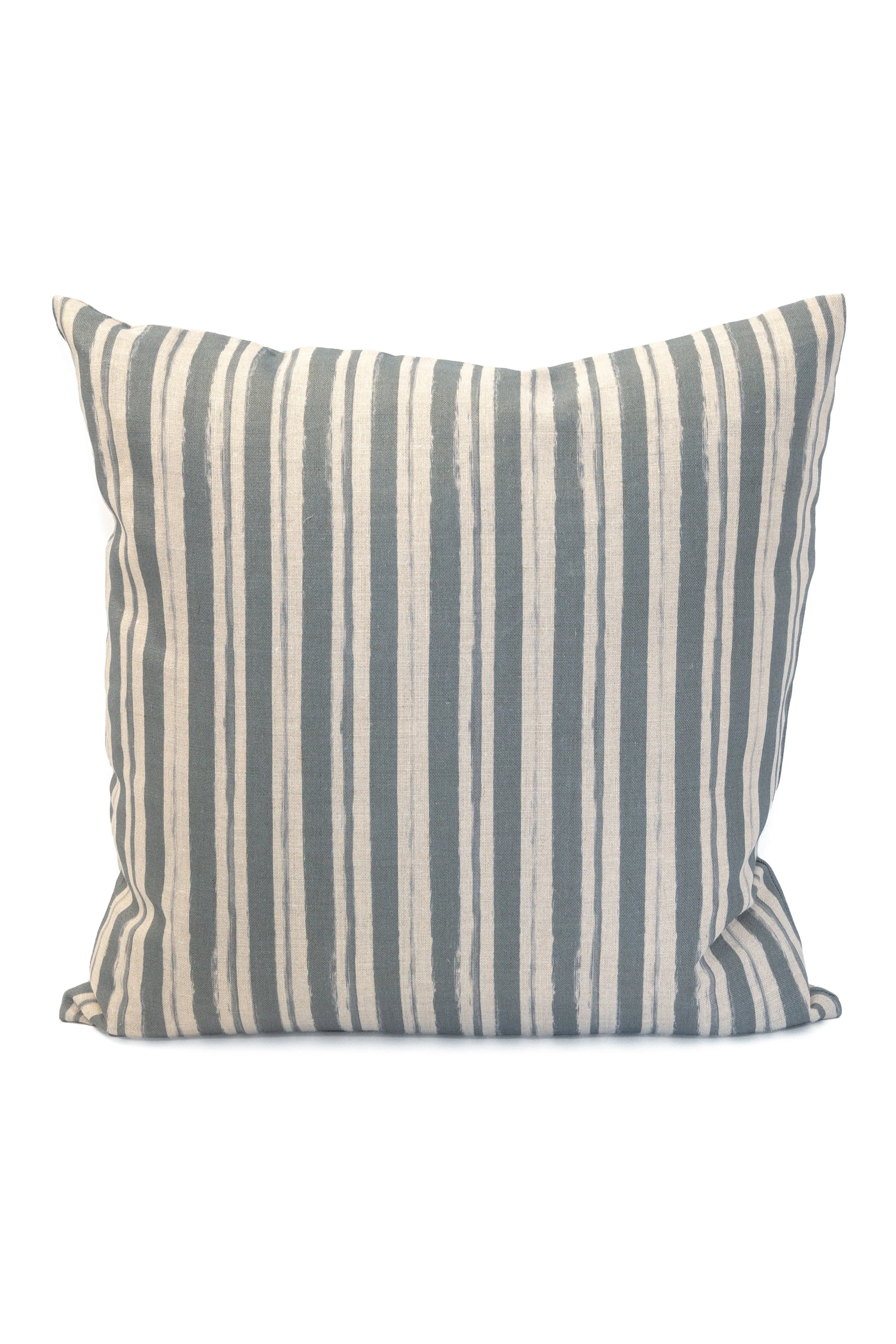 Painterly Stripe Pillow - Grey