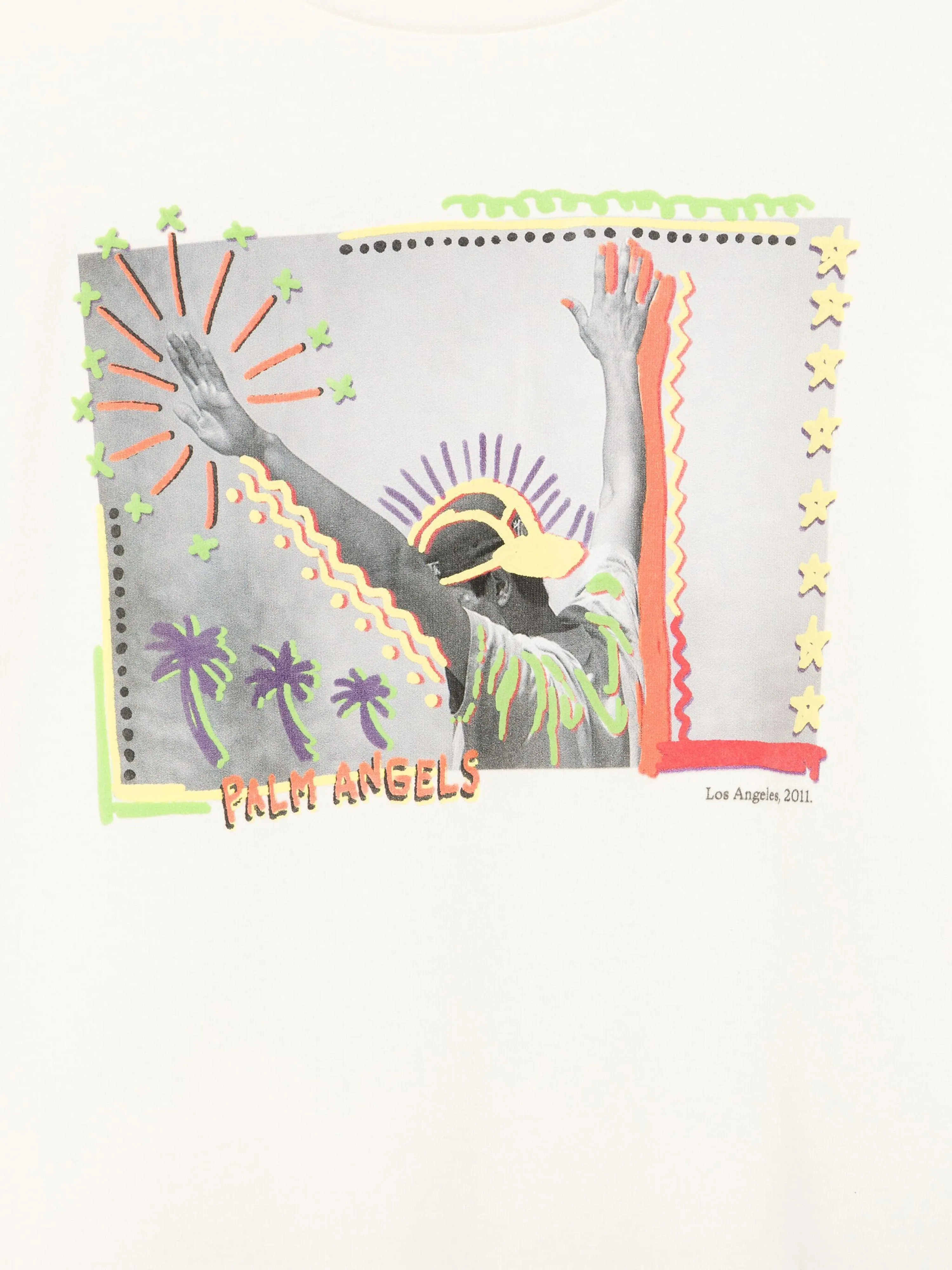 Palm Angels Boys LA Photo T-Shirt in Ivory