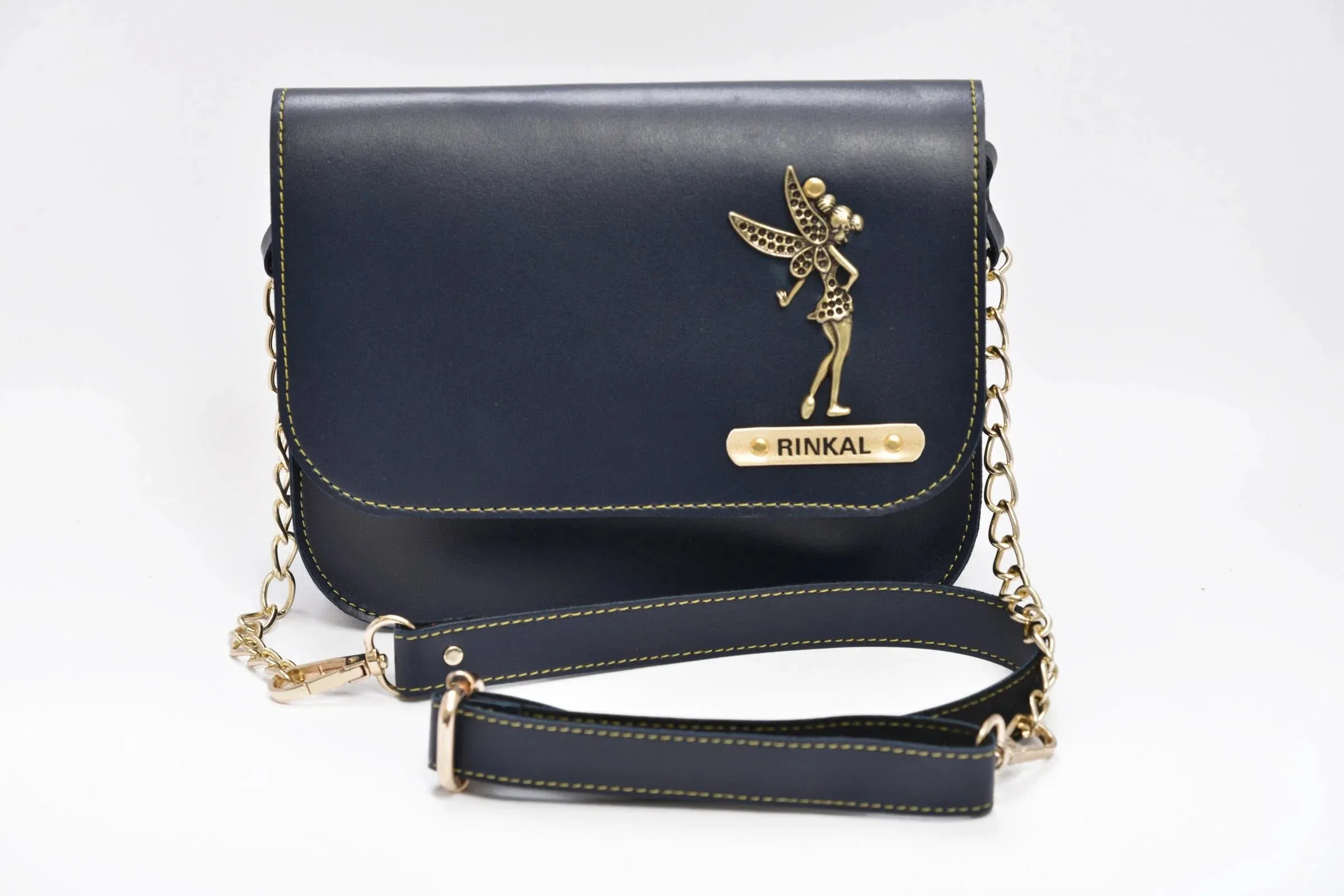 Personalized Chained Sling Bag - Royal Blue