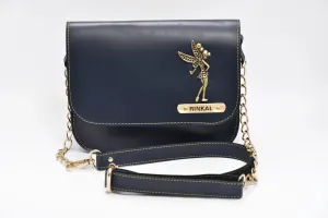 Personalized Chained Sling Bag - Royal Blue
