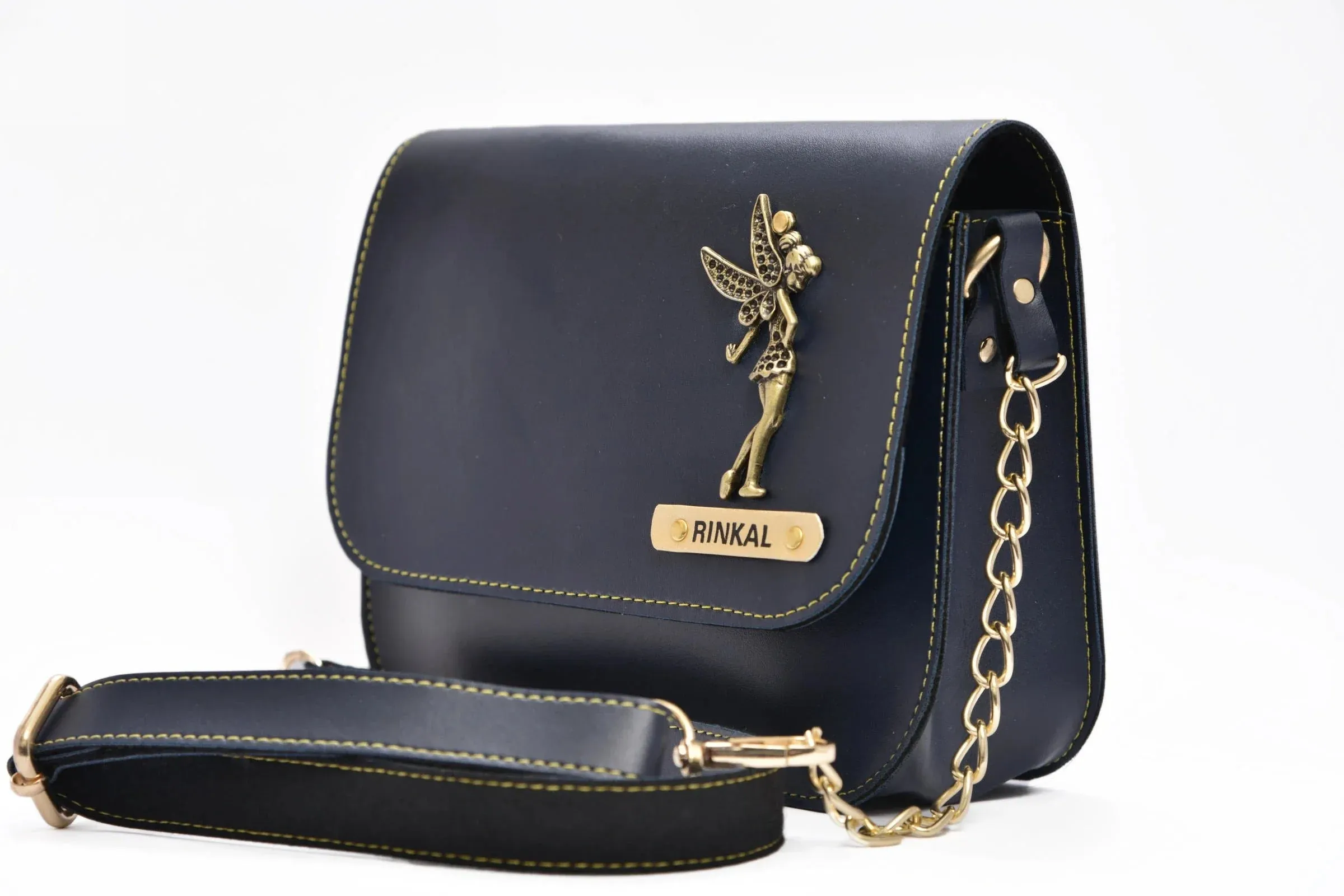 Personalized Chained Sling Bag - Royal Blue
