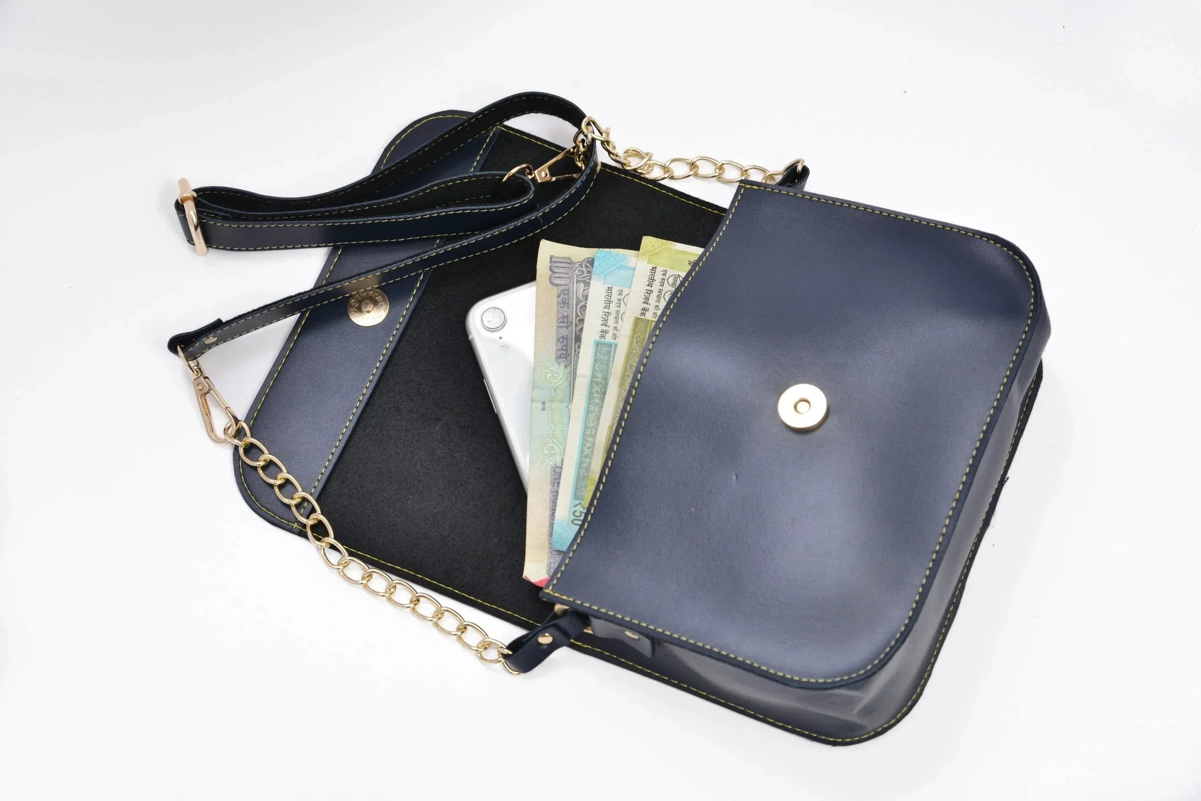Personalized Chained Sling Bag - Royal Blue