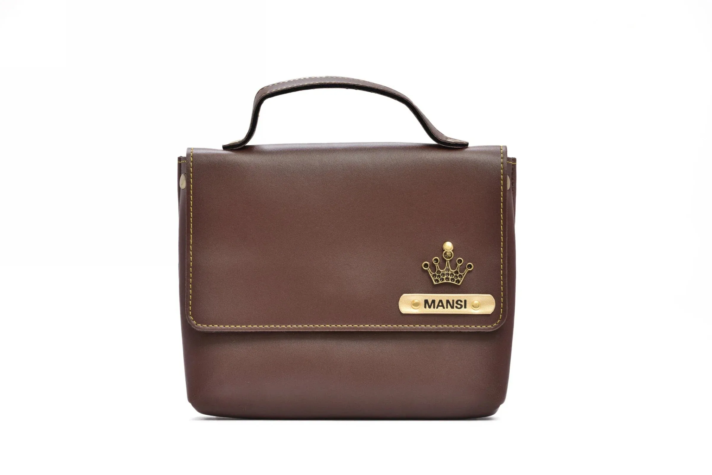 Personalized Sling Bag - Brown