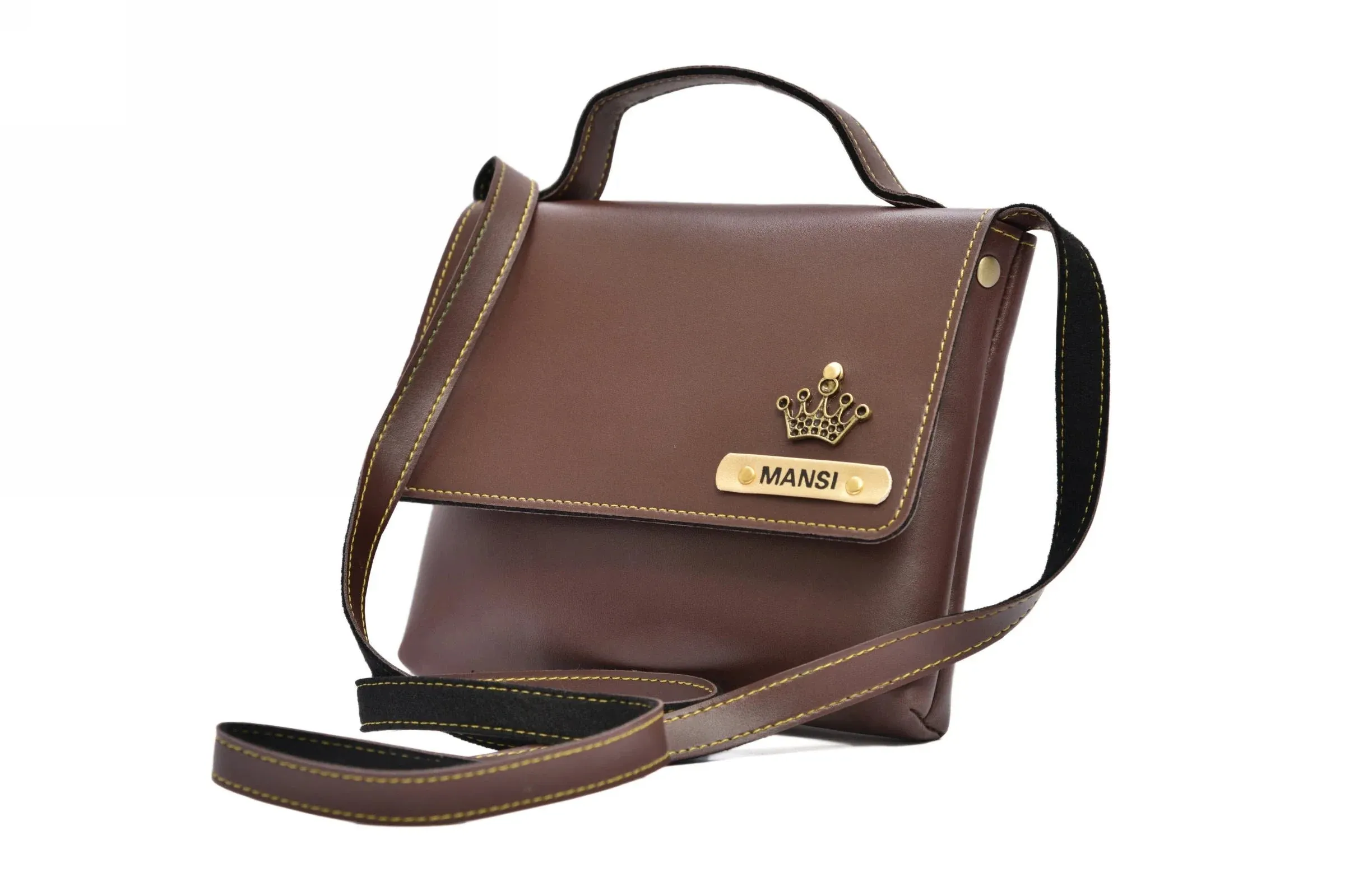 Personalized Sling Bag - Brown