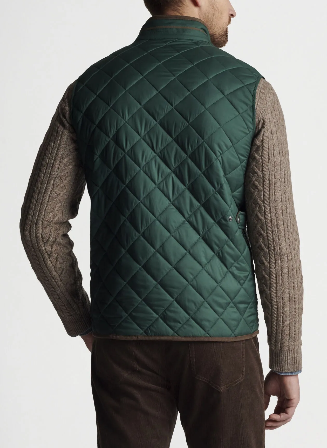 PETER MILLAR ESSEX QUILTED TRAVEL VEST - BALSAM