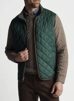 PETER MILLAR ESSEX QUILTED TRAVEL VEST - BALSAM