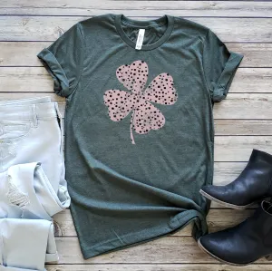 PINK ANIMAL PRINT CLOVER TEE