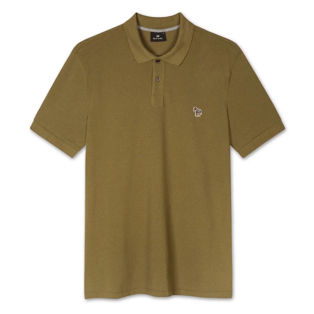 PS Paul Smith - Reg Fit Zebra Polo Shirt in Khaki