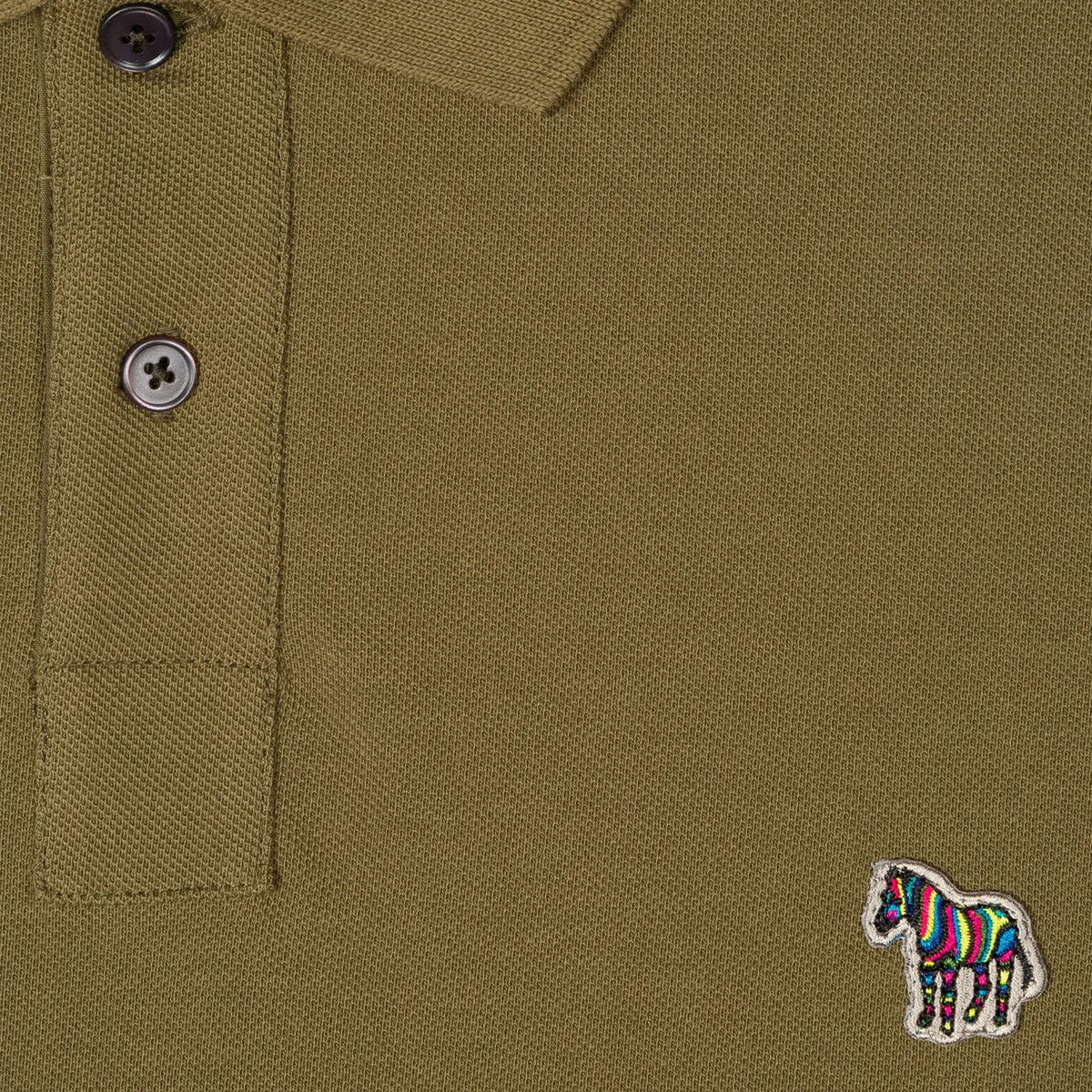 PS Paul Smith - Reg Fit Zebra Polo Shirt in Khaki