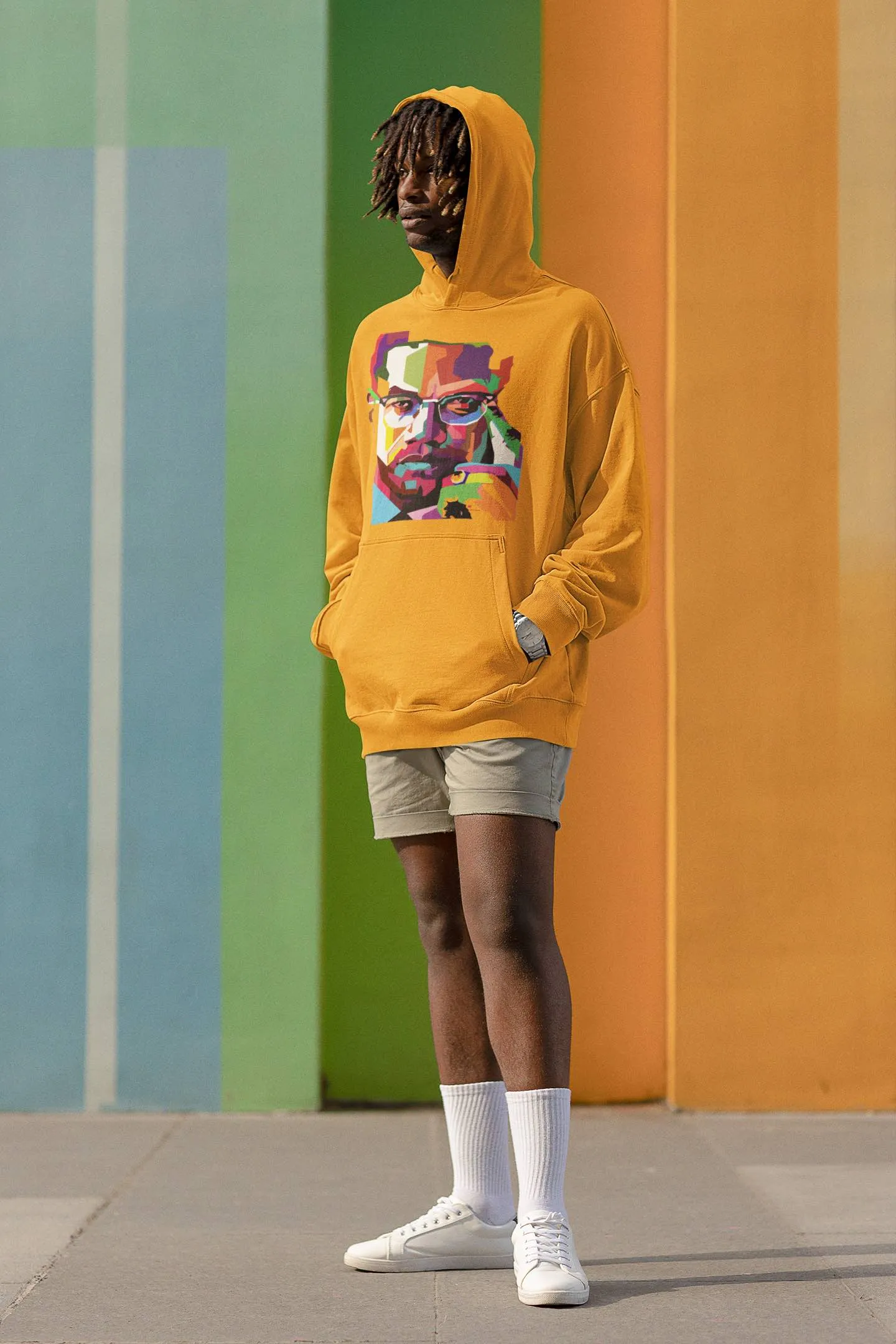 "Abstract Malcolm X" LEGENDS Hoodie(GOLD)