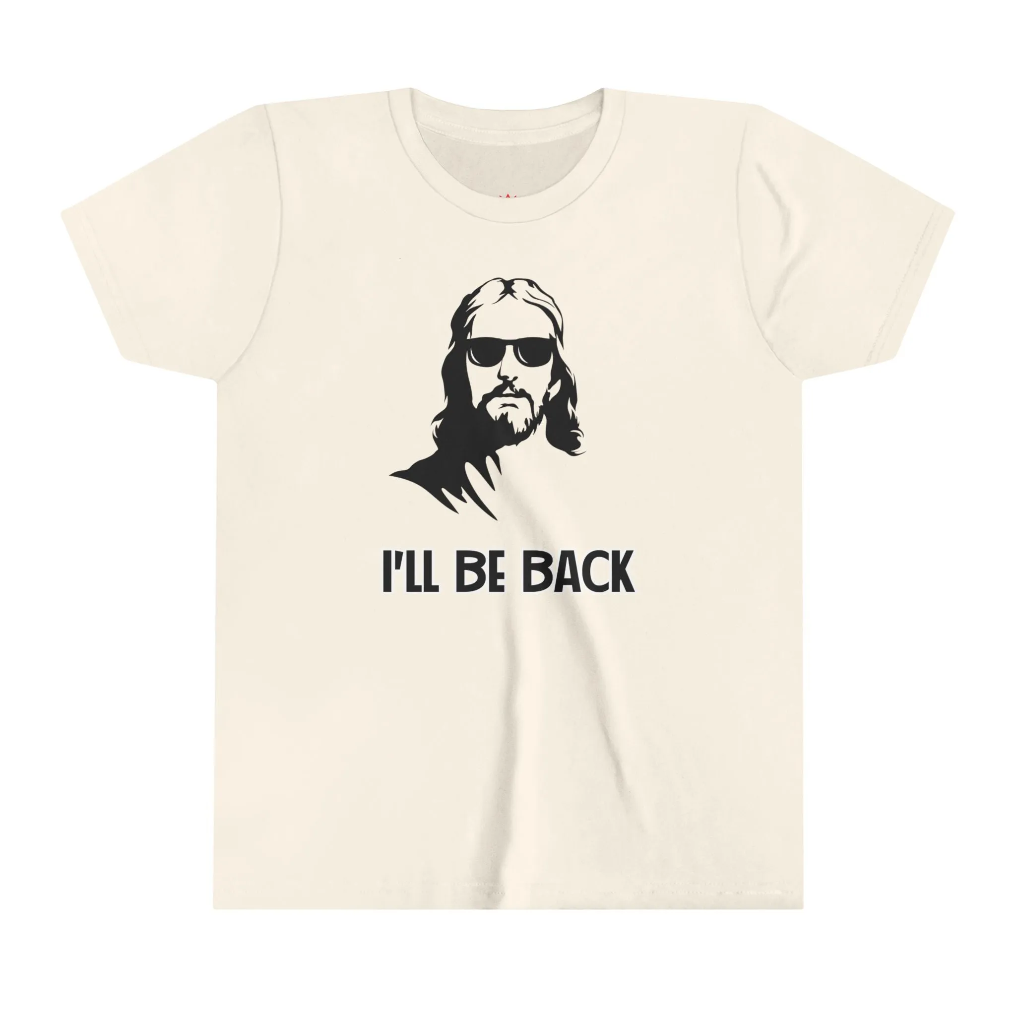 "I'll Be Back Kids T-Shirt - Funny Faith-Based Graphic Tee"
