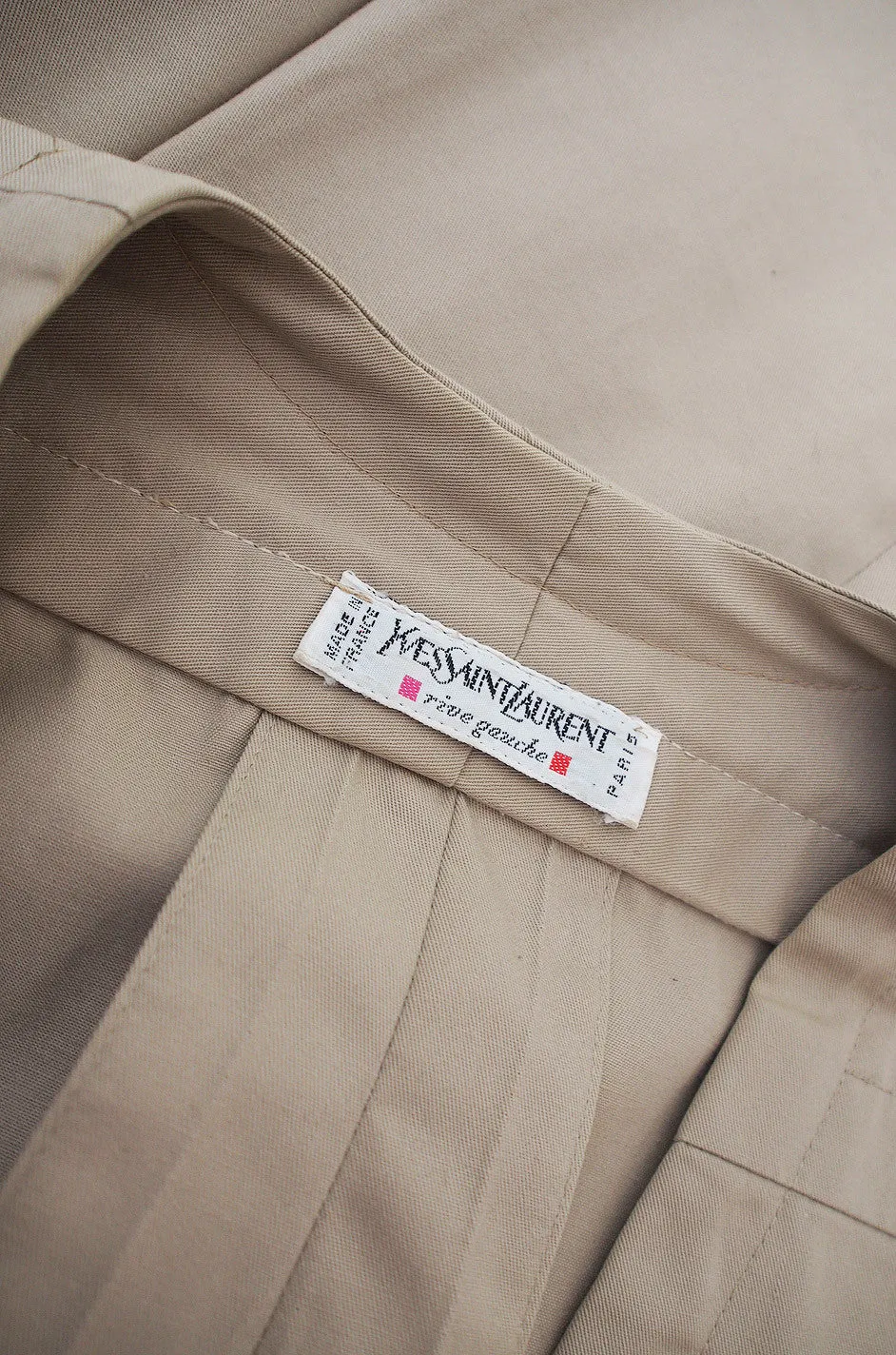 Rare 1980s Yves Saint Laurent Safari Dress