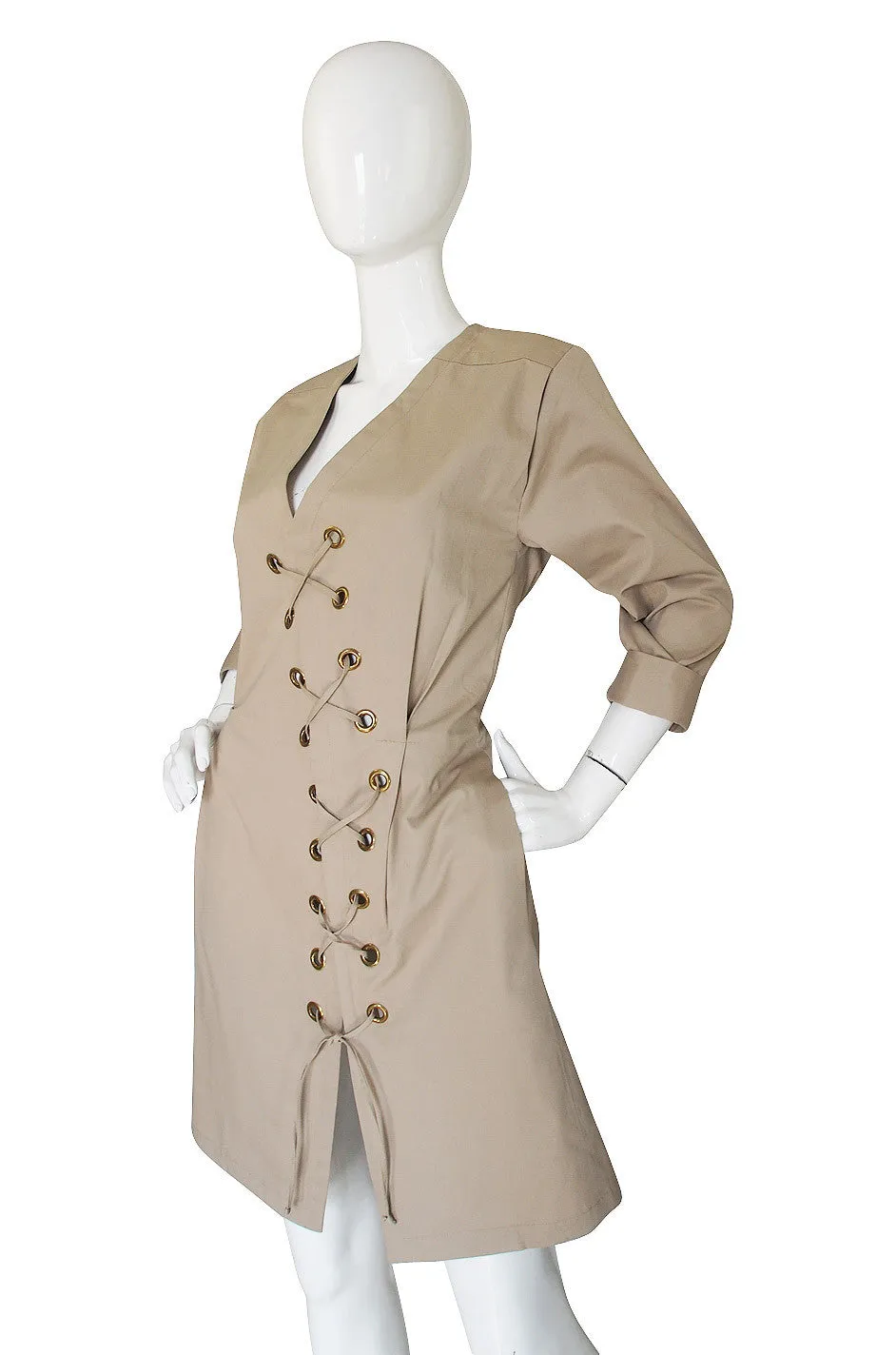 Rare 1980s Yves Saint Laurent Safari Dress