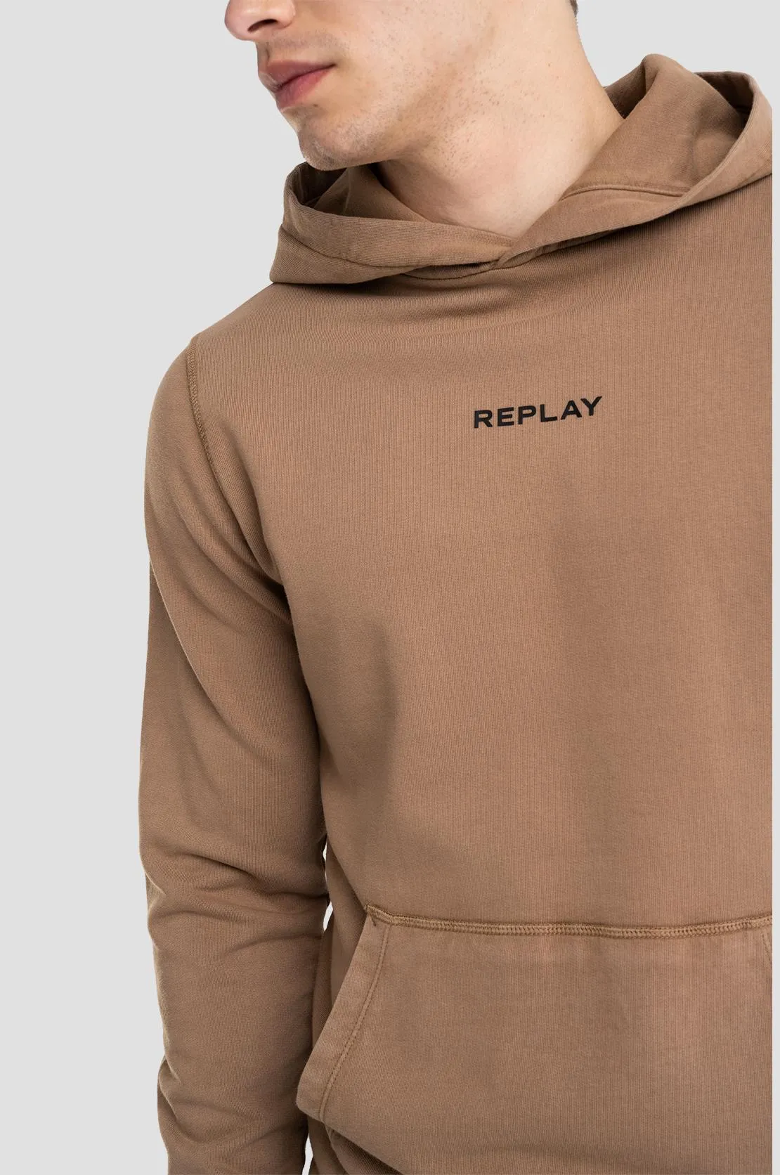 Replay M6277 Organic Cotton Hoodie Tan