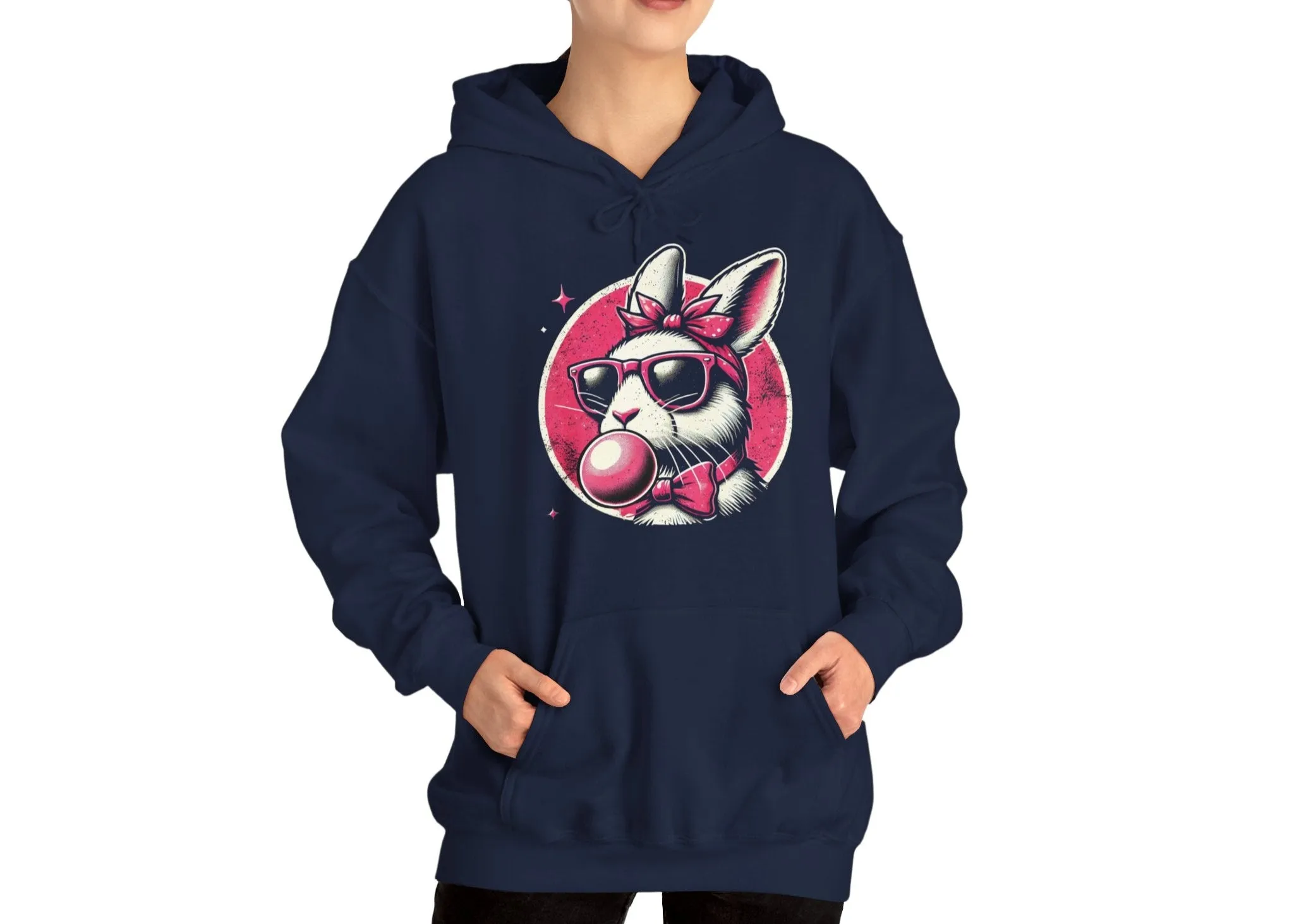 Retro Bubblegum Bunny Easter Hoodie