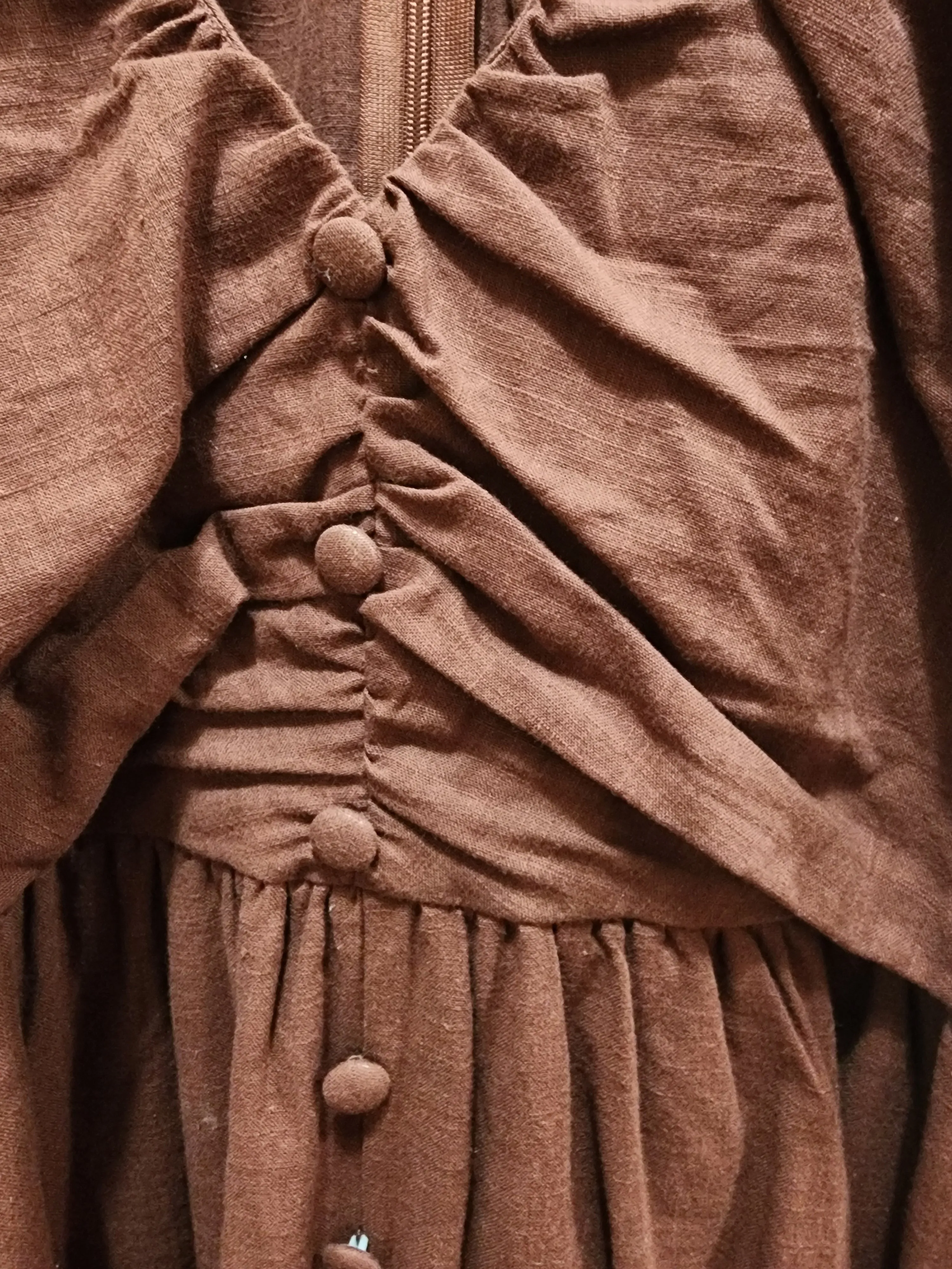 Reverse deep reddy brown cotton dress size medium