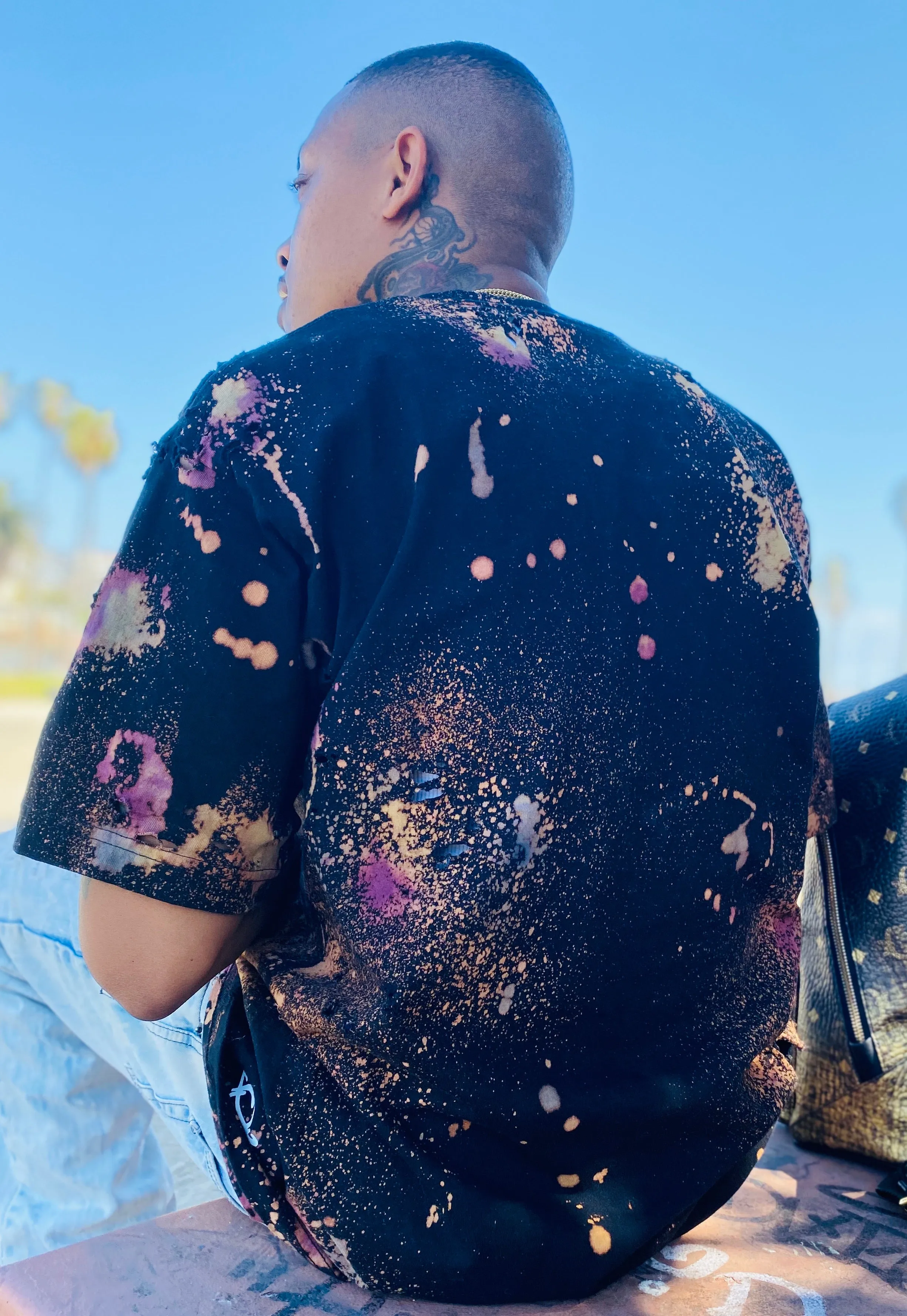 Reverse Tie Dye Galaxy Tee