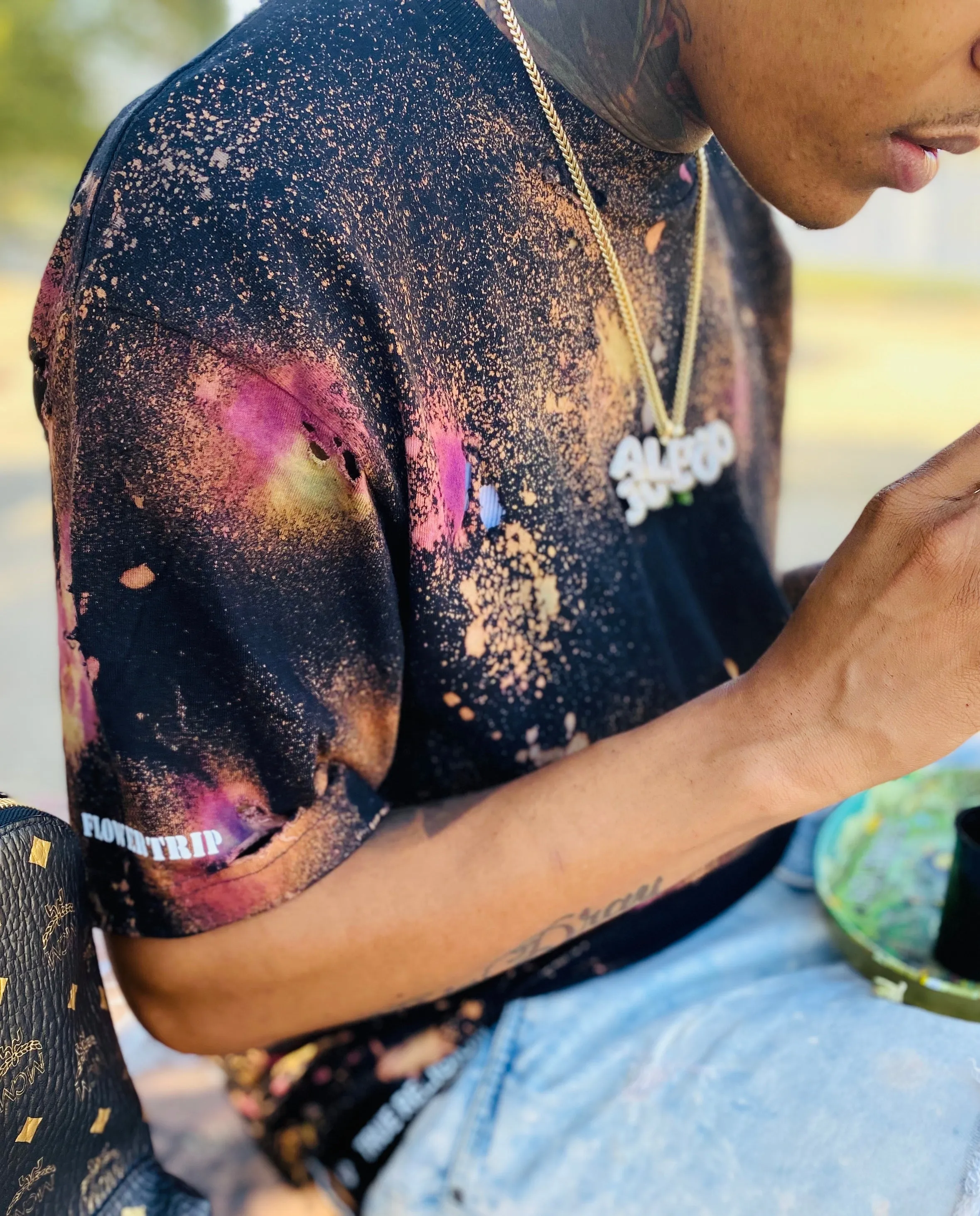 Reverse Tie Dye Galaxy Tee