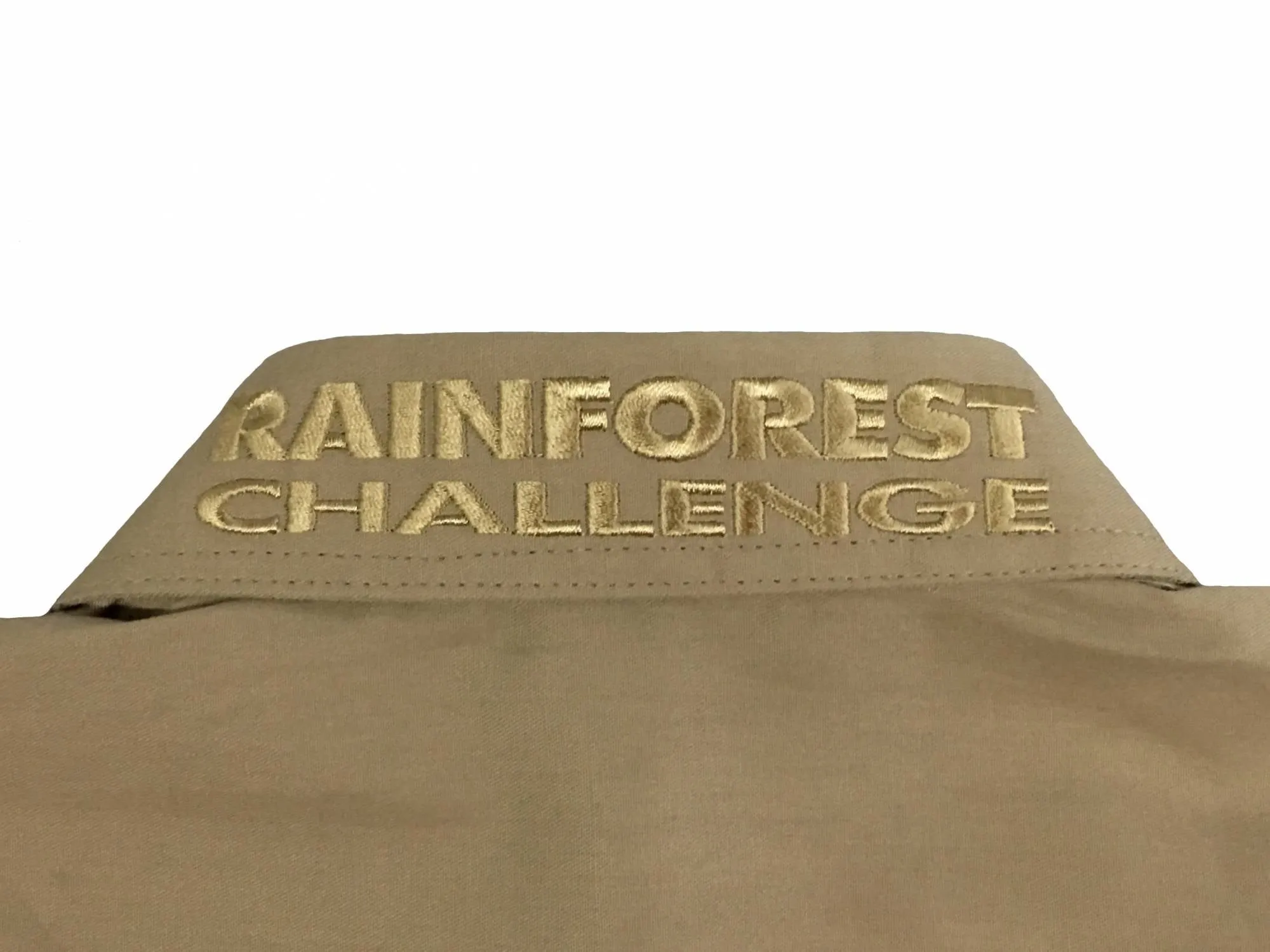RFCF 2XL 19-01 KHAKI F1 SHIRT - RainForest Challenge Shirt