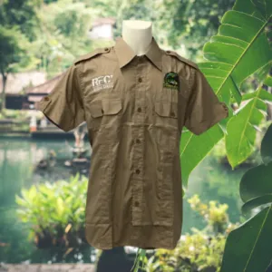 RFCF 2XL 19-01 KHAKI F1 SHIRT - RainForest Challenge Shirt