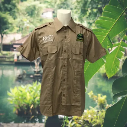 RFCF 2XL 19-01 KHAKI F1 SHIRT - RainForest Challenge Shirt