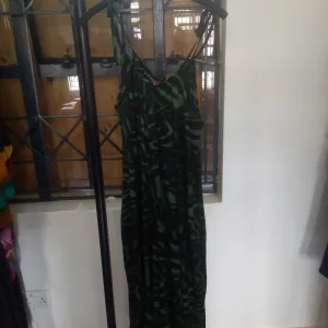 Safari Maisha Strappy Jumpsuit Cover-Up - Green / Black  Print