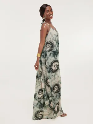 Safari Maisha Strappy Jumpsuit Cover up - Green Print