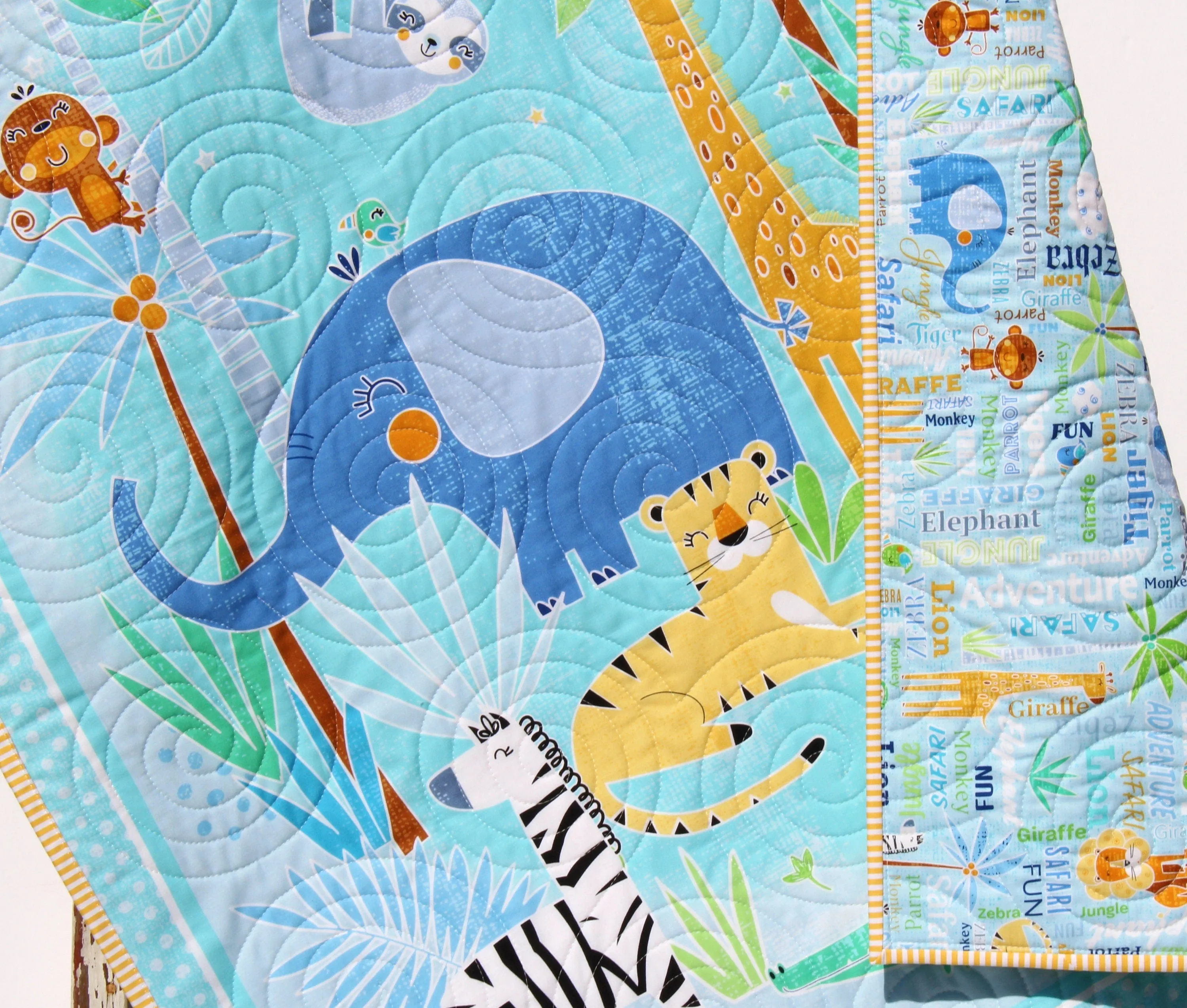Safari Quilt Kit Jungle Animals Crib Blanket Quilting DIY Sewing Project
