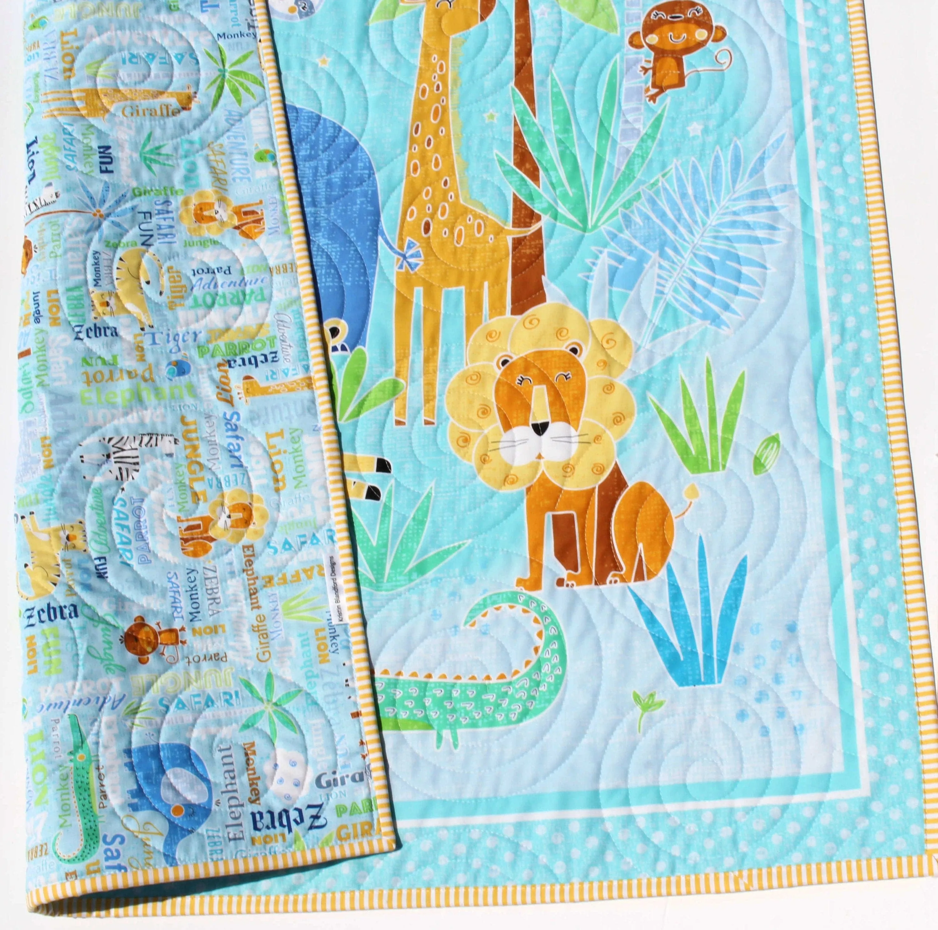 Safari Quilt Kit Jungle Animals Crib Blanket Quilting DIY Sewing Project