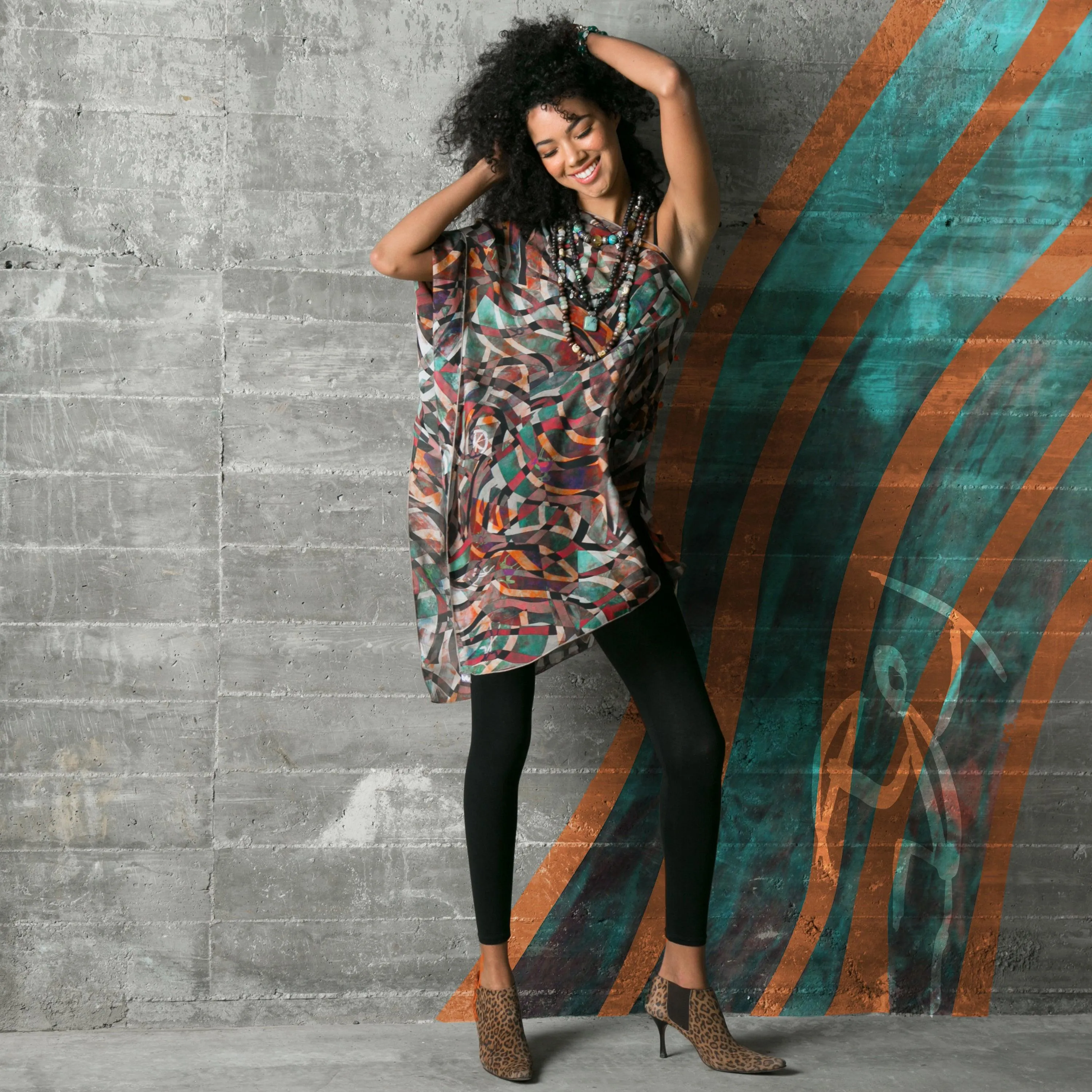Safari Silk Chiffon Scarf Wrap