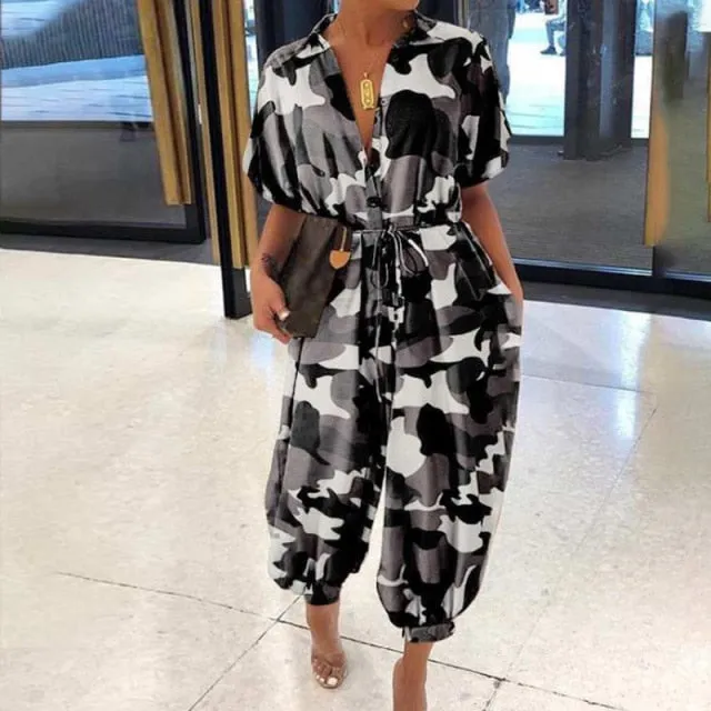 Safari Sunset Cargo Jumpsuit