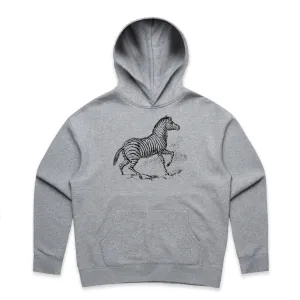 Safari Zebra – Women's Hooded Sweatshirt