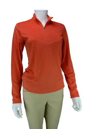 SanSoleil 900434 SunGlow Zip Mock. Rouge/Red | SPF 50