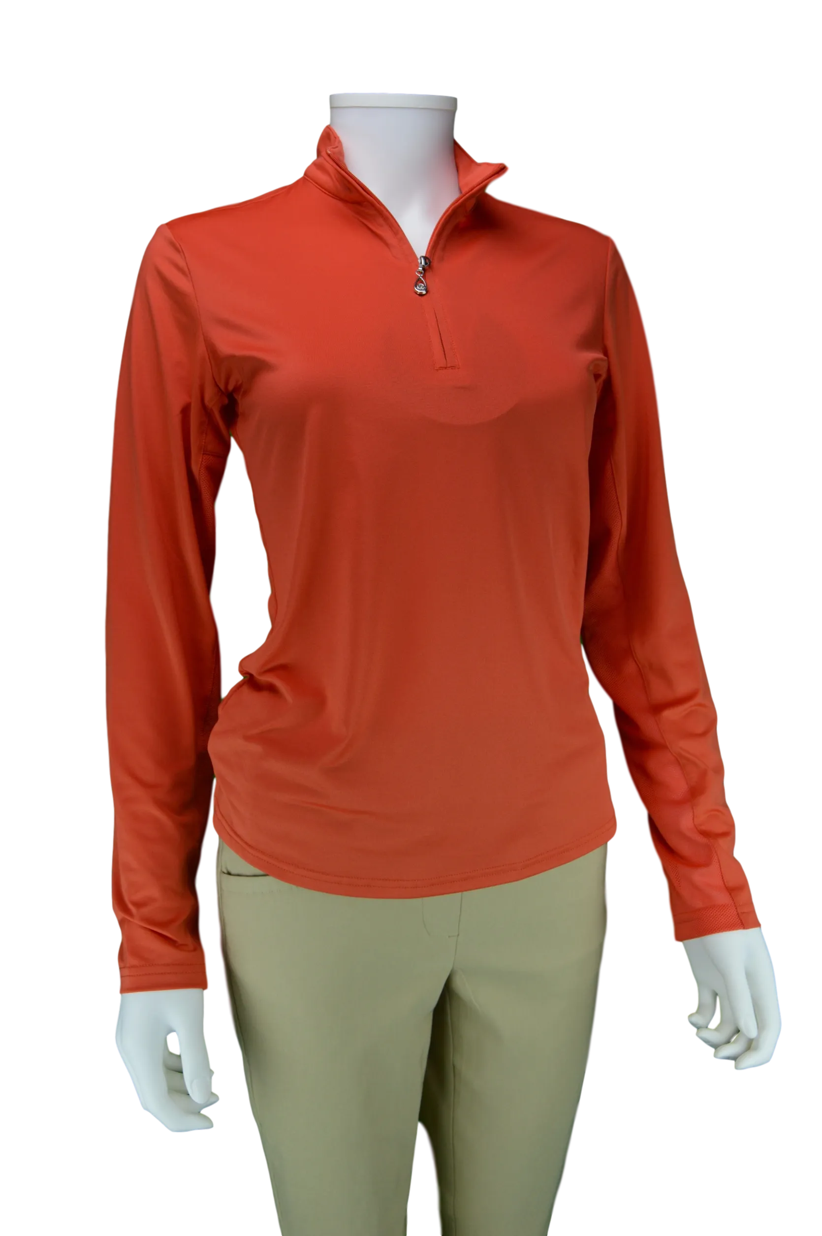 SanSoleil 900434 SunGlow Zip Mock. Rouge/Red | SPF 50