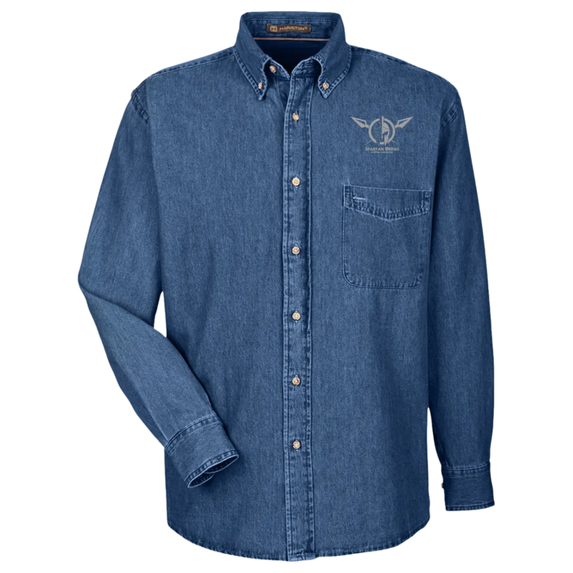 sbcc Harriton Mens Long Sleeve Denim Shirt