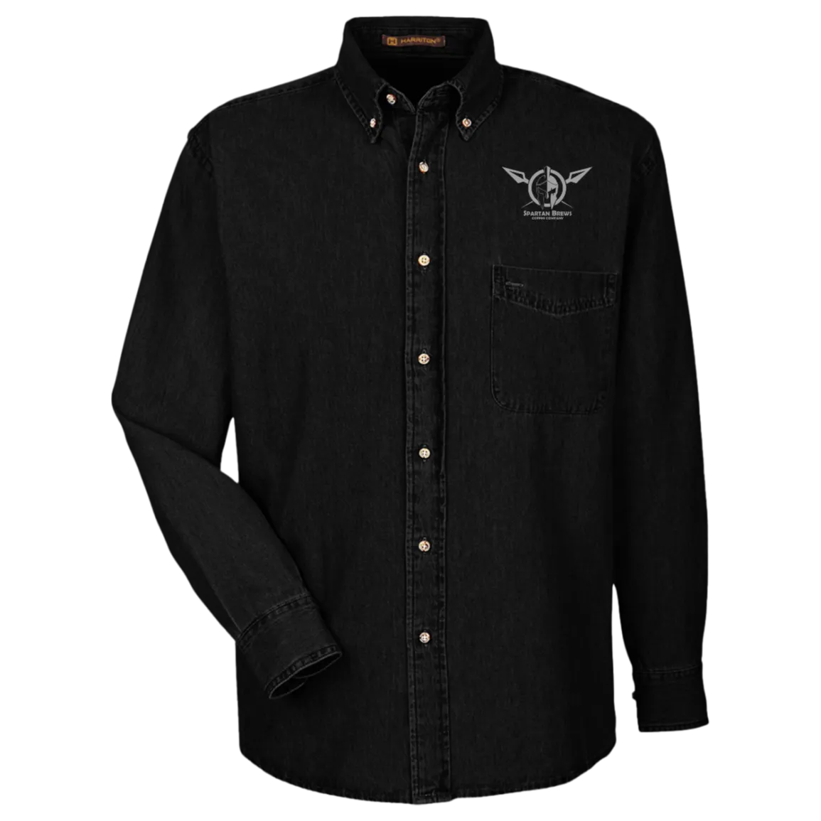 sbcc Harriton Mens Long Sleeve Denim Shirt