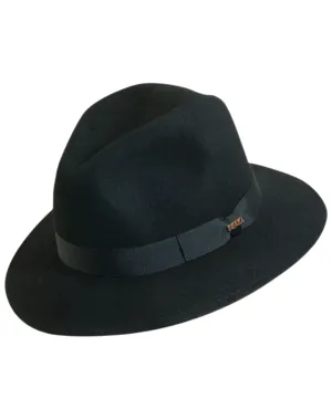 Scala Wool Felt Norfork Fedora - Black