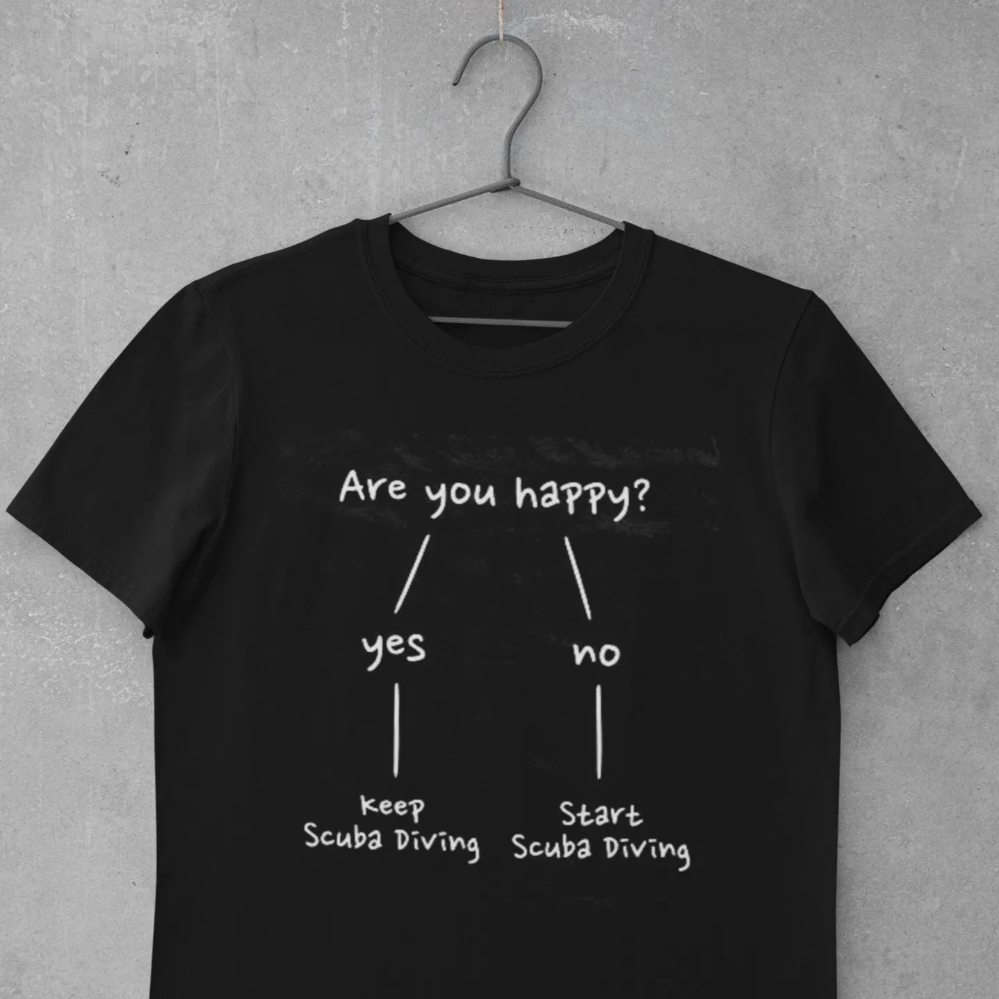 Scuba diving T-Shirt for Men | Are you happy?