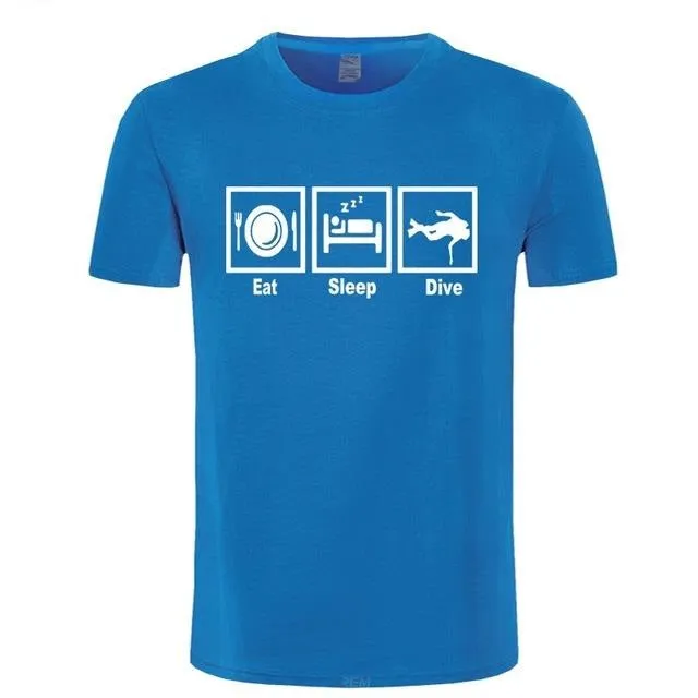 Scuba diving T-Shirt for Men | Eat, Sleep & Dive