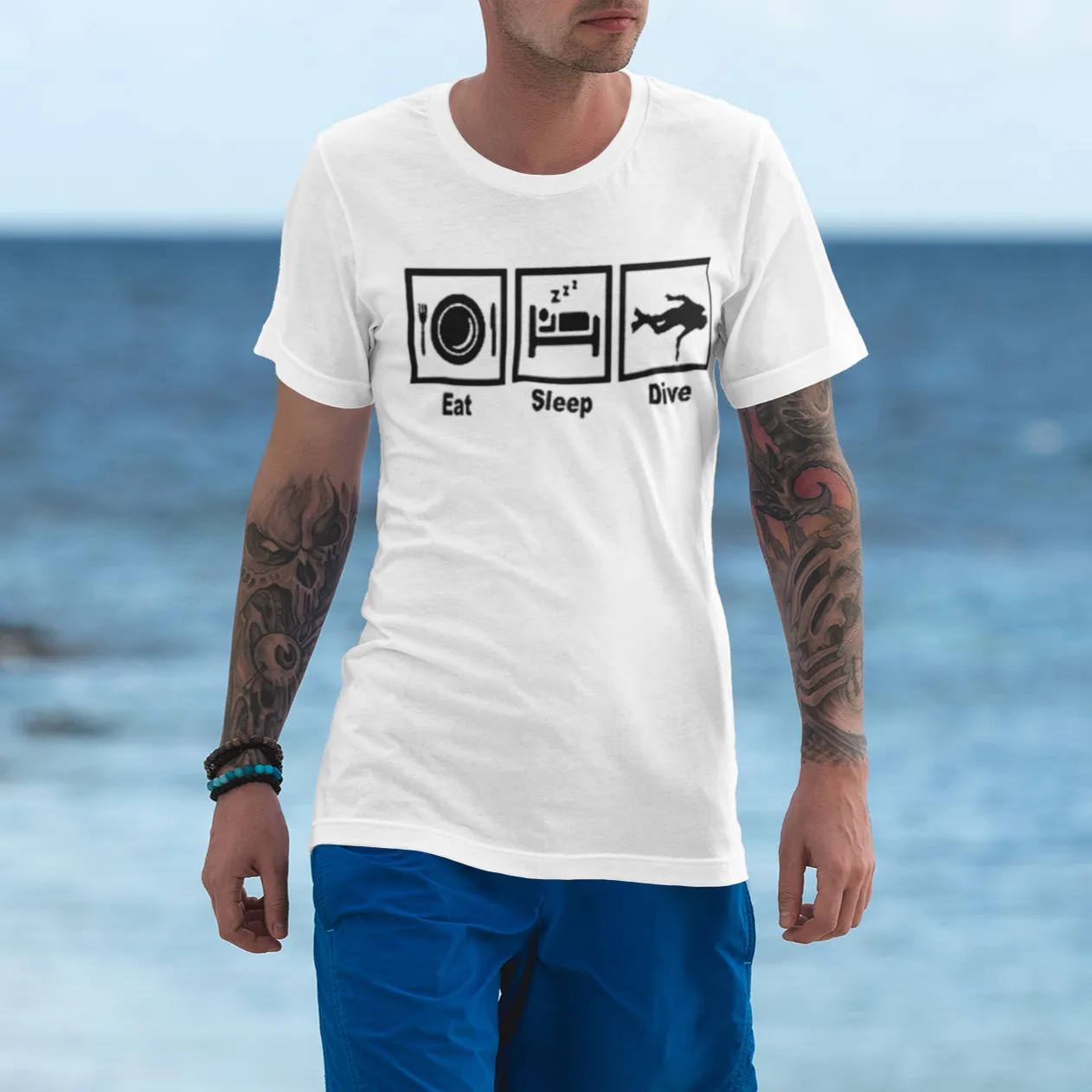 Scuba diving T-Shirt for Men | Eat, Sleep & Dive