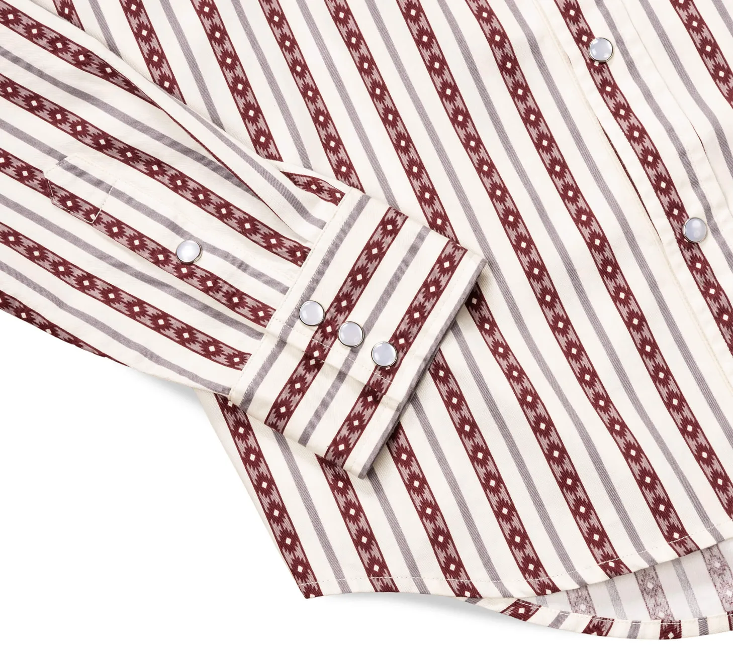 Serape Pearl Snap Shirt -RED