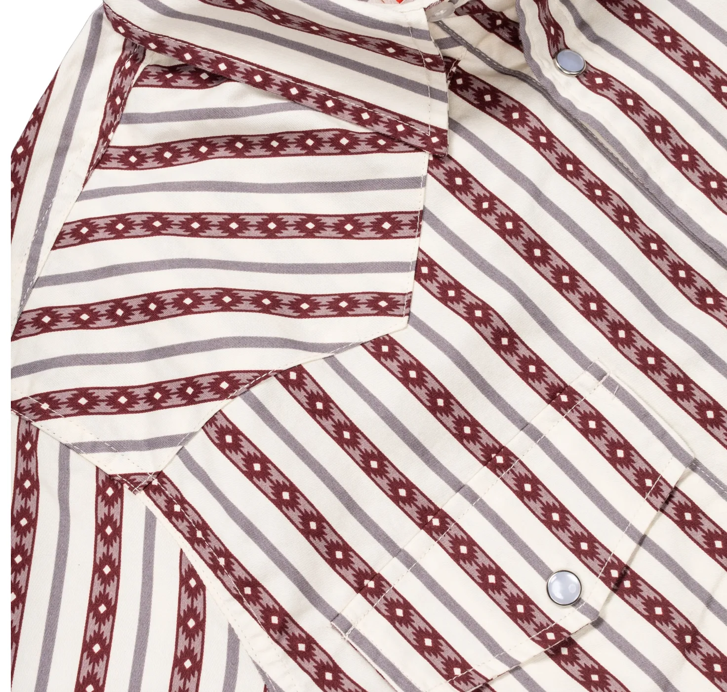 Serape Pearl Snap Shirt -RED