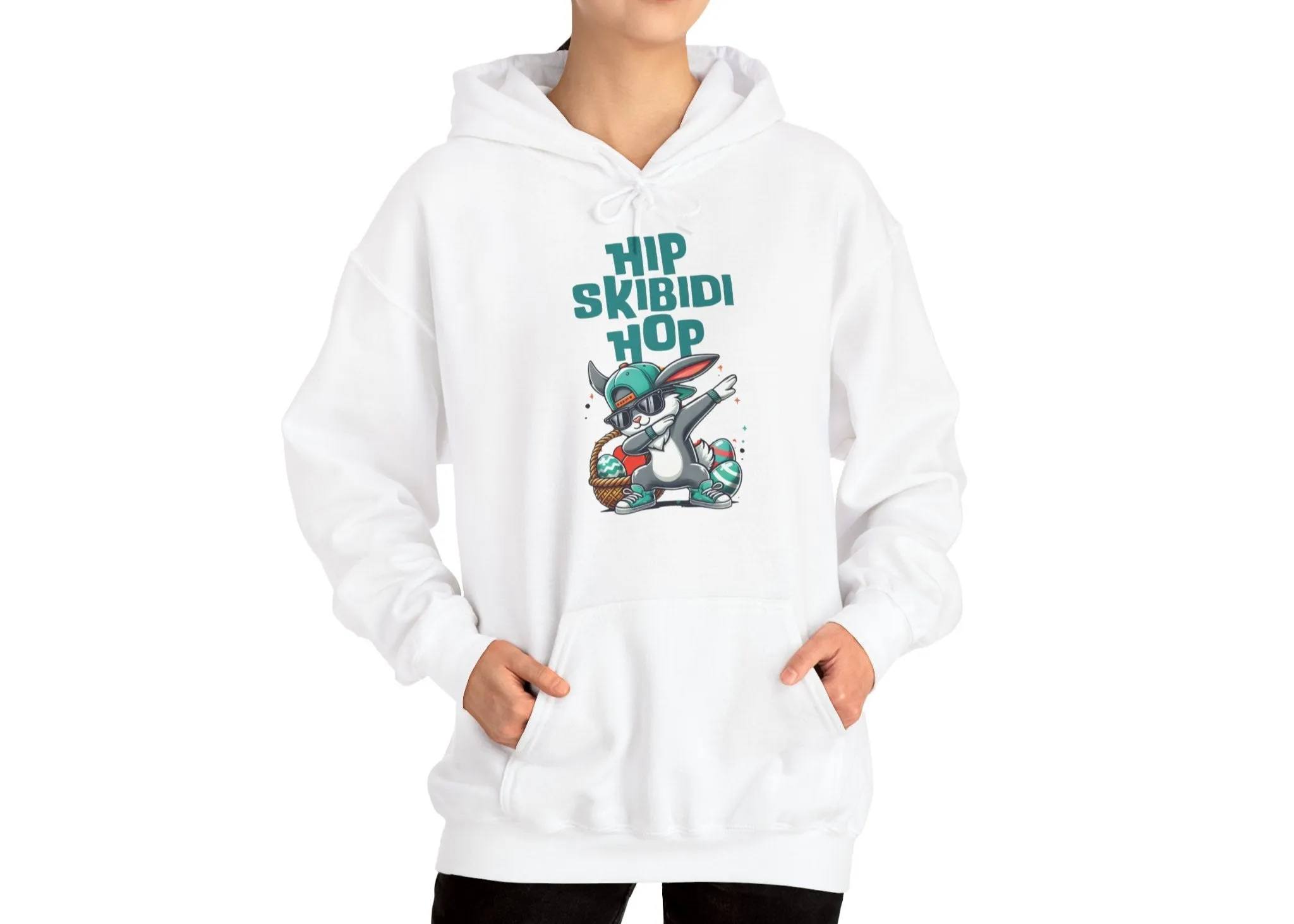 Skibidi Easter Hip Hop Dab Bunny Hoodie