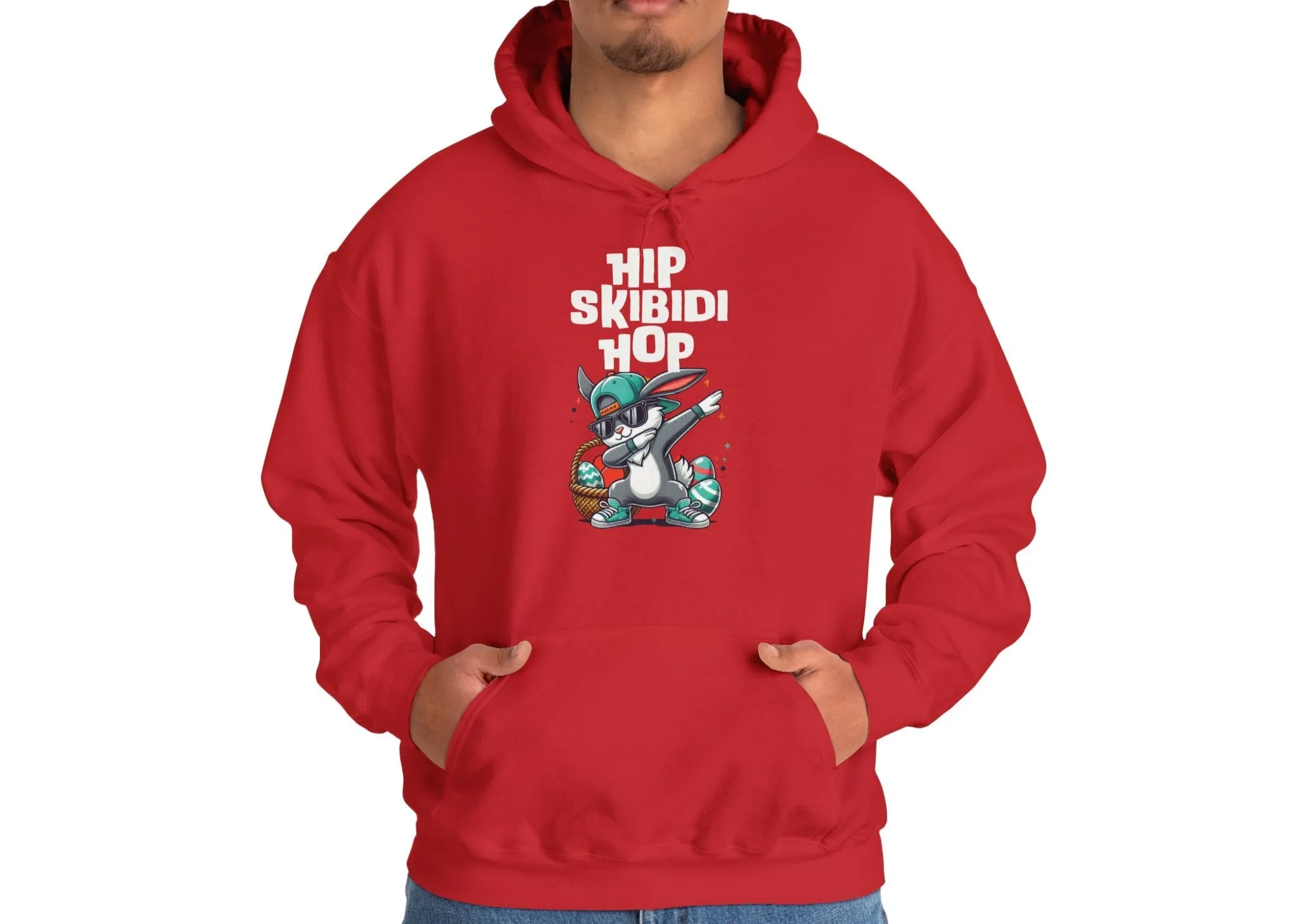 Skibidi Easter Hip Hop Dab Bunny Hoodie