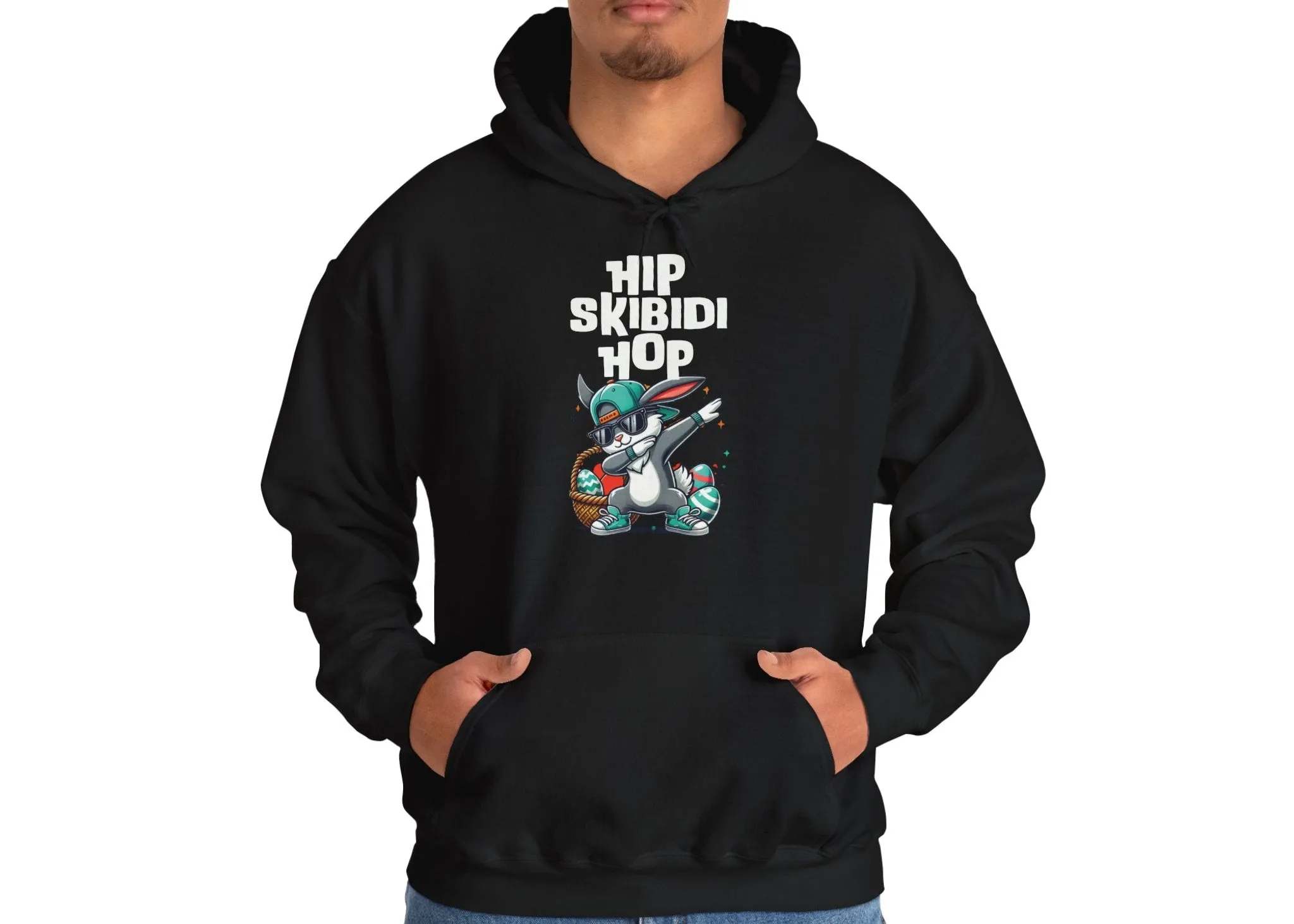 Skibidi Easter Hip Hop Dab Bunny Hoodie