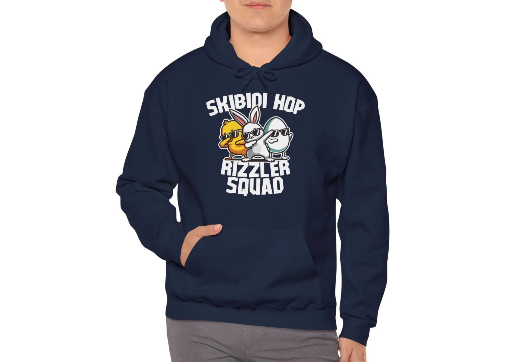 Skibidi Rizzler Squad Easter Meme Hoodie
