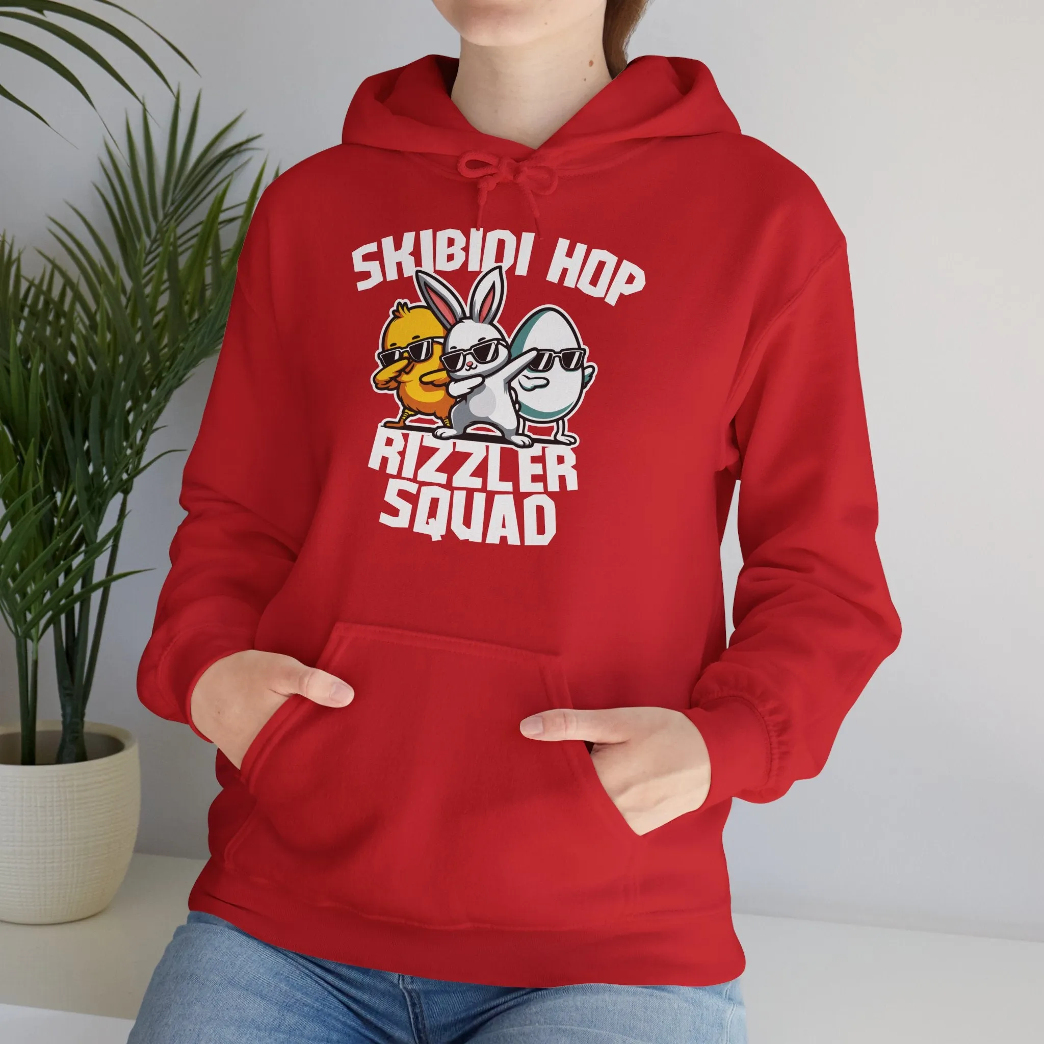 Skibidi Rizzler Squad Easter Meme Hoodie