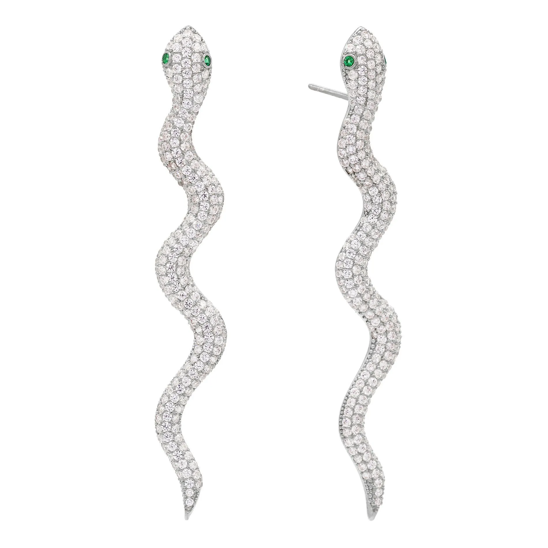 Snake Drop Stud Earring