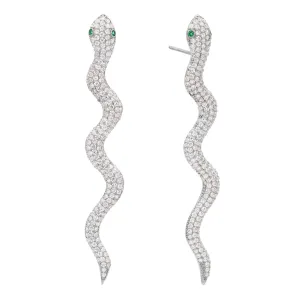 Snake Drop Stud Earring